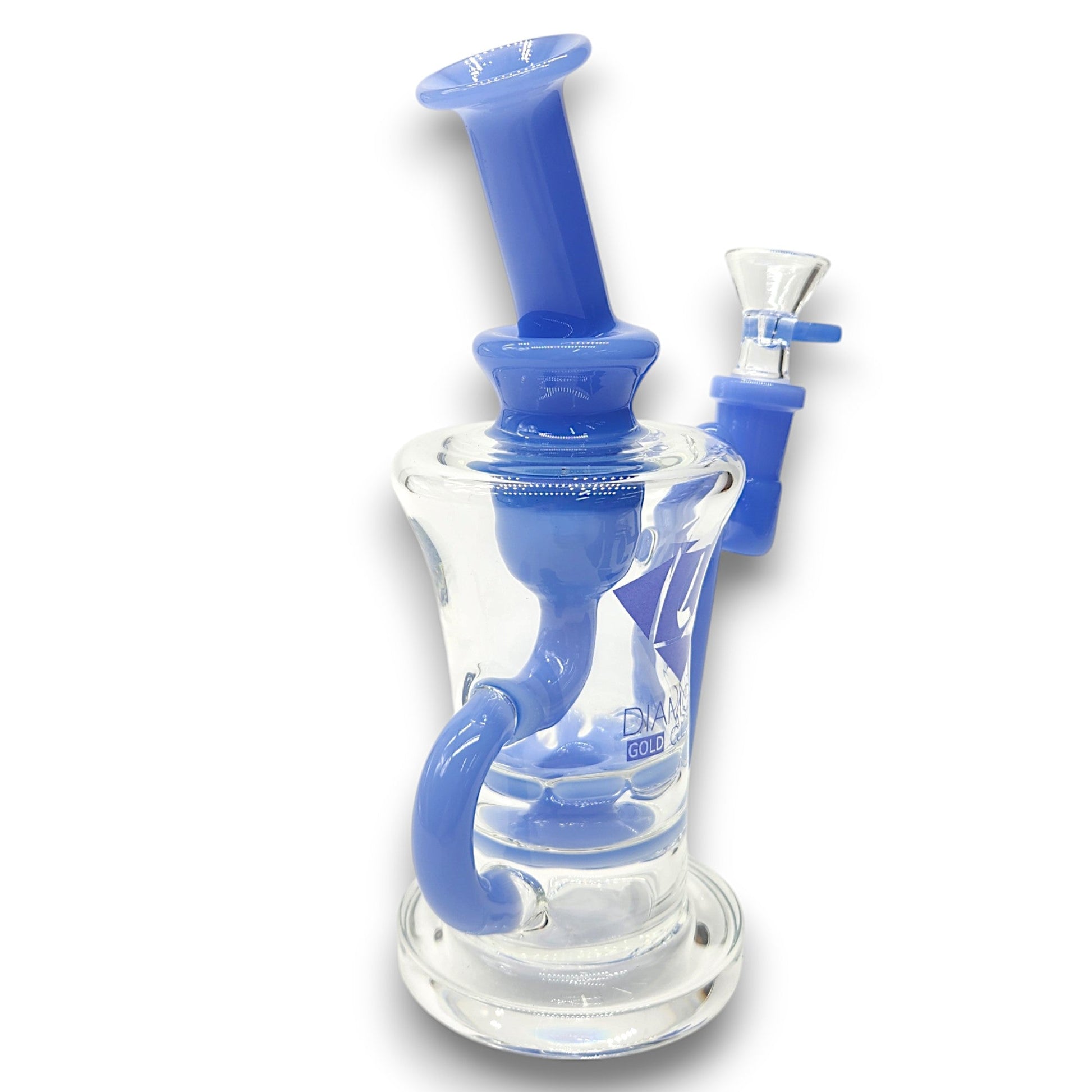 8" Diamond Ratchet Perc Recycler Bong