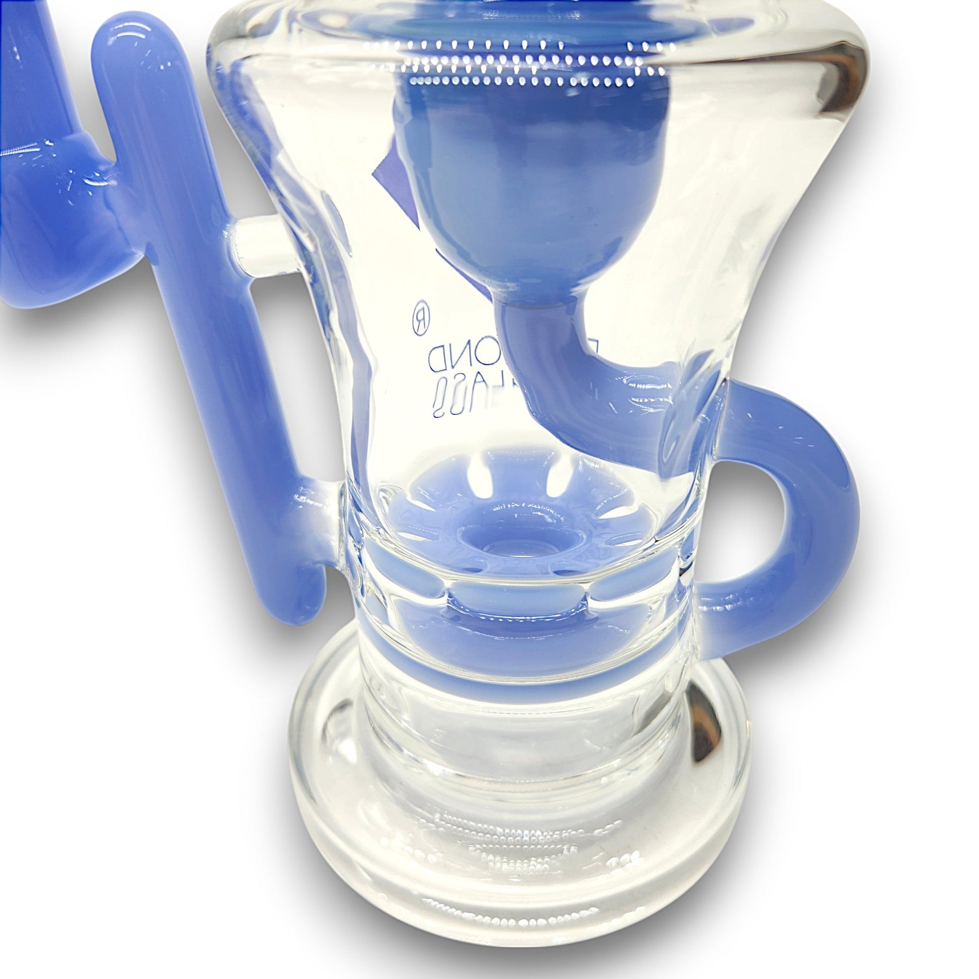 8" Diamond Ratchet Perc Recycler Bong