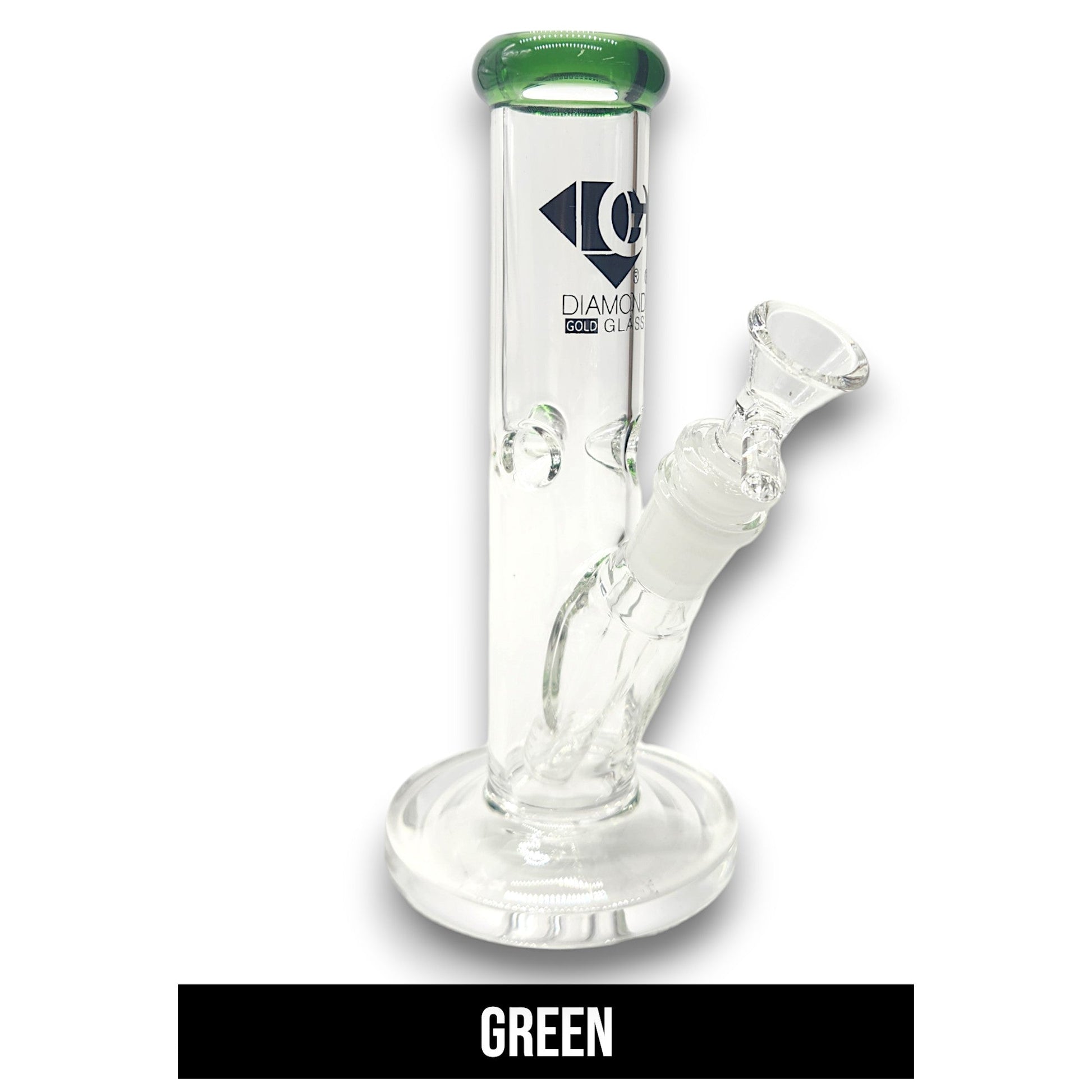 8" Diamond Straight Tube Bong