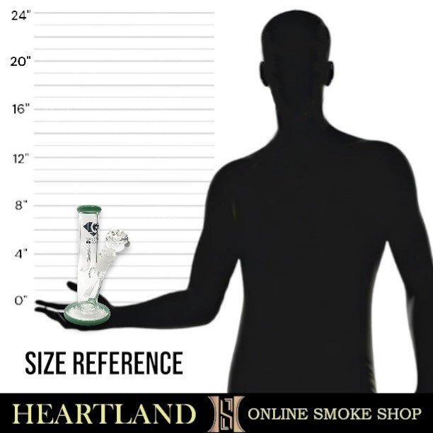 8" Diamond Straight Tube Bong