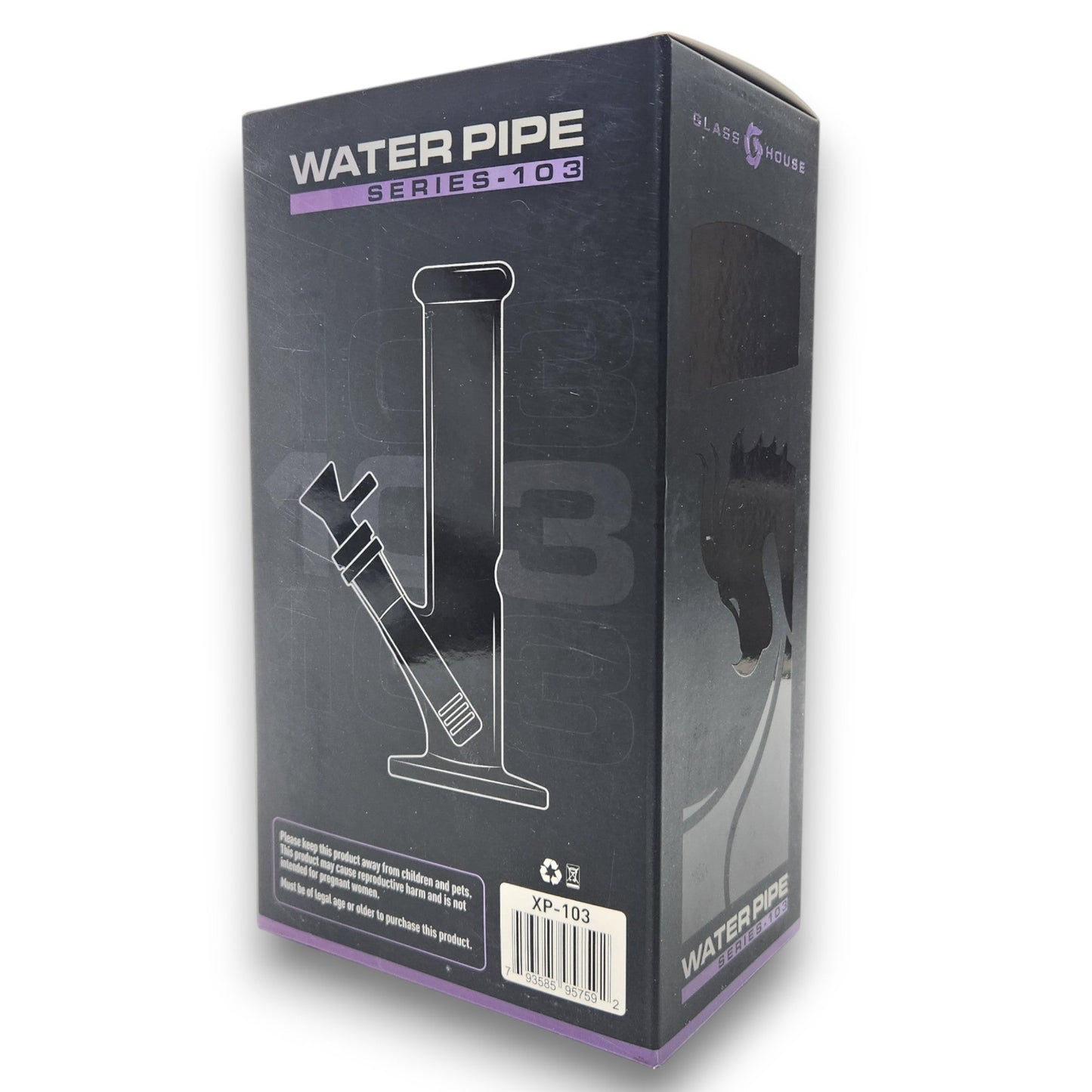 8" Glasshouse Series - 103 Straight Tube Bong