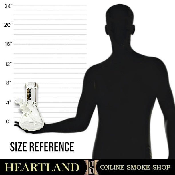 8" Gliizy Heavy Duty 8mm Beaker Bong