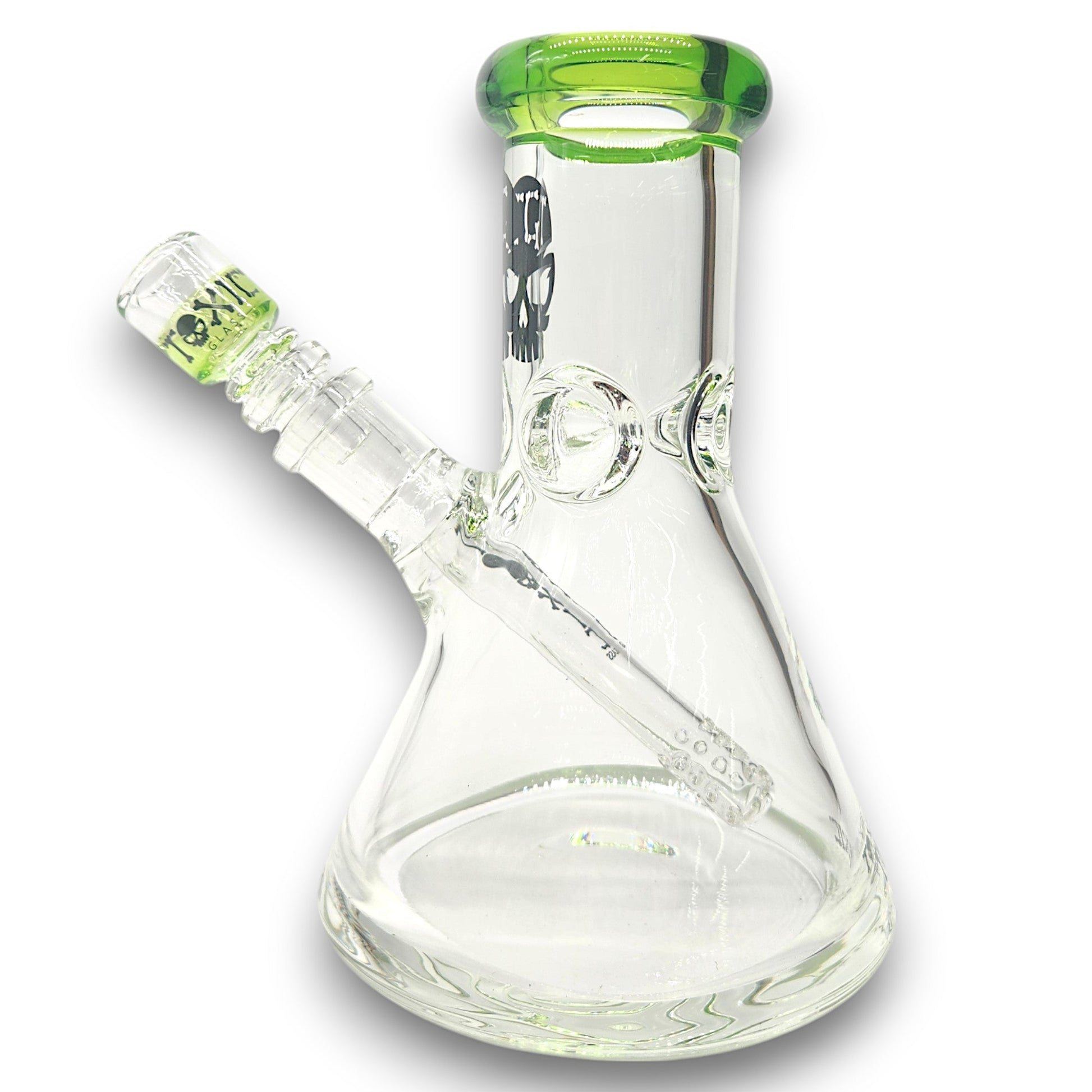 8" Toxic Glass Heavy Duty Beaker Bong
