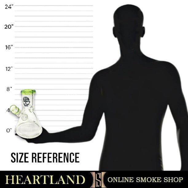 8" Toxic Glass Heavy Duty Beaker Bong
