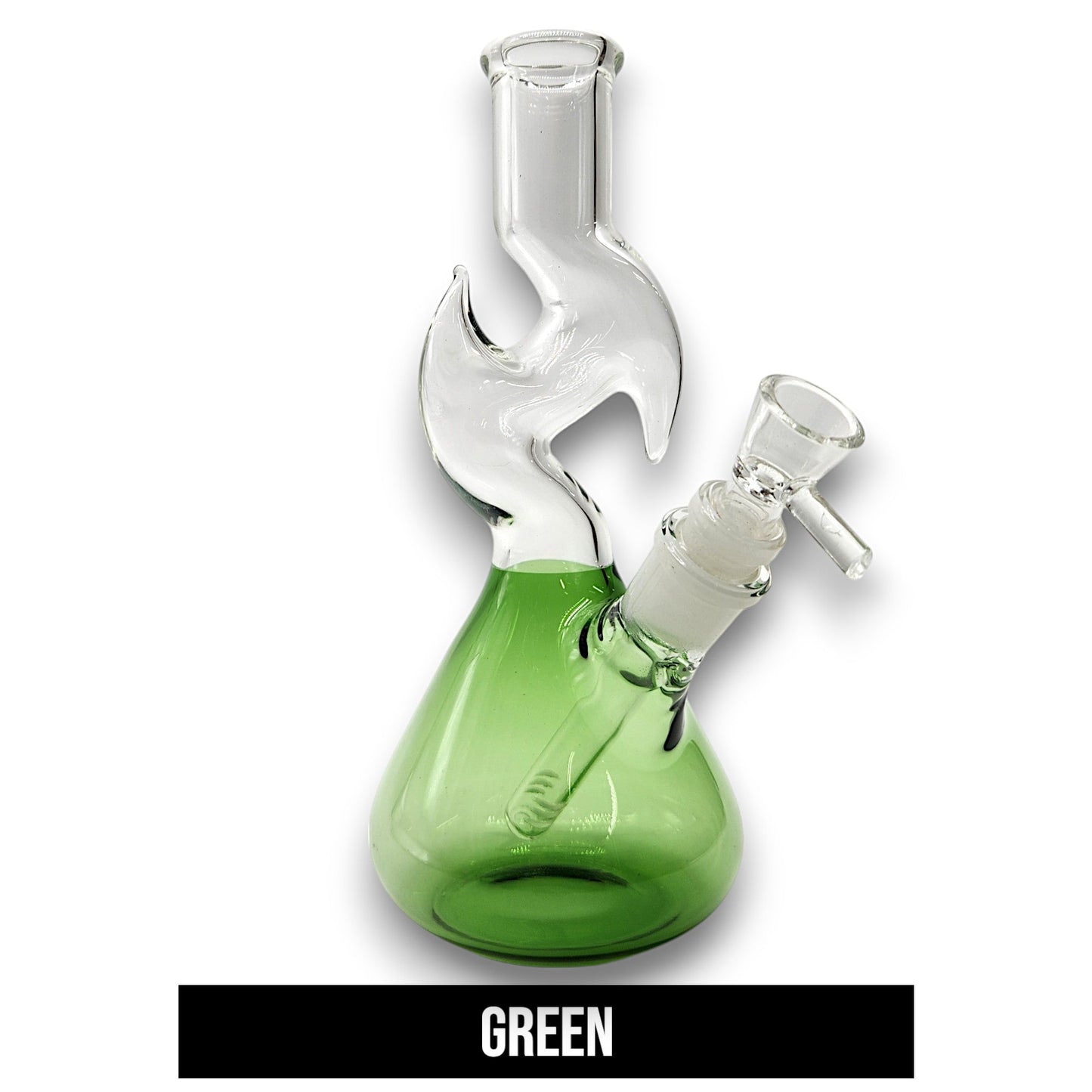 8" Zong Style Zig Zag Beaker Bong