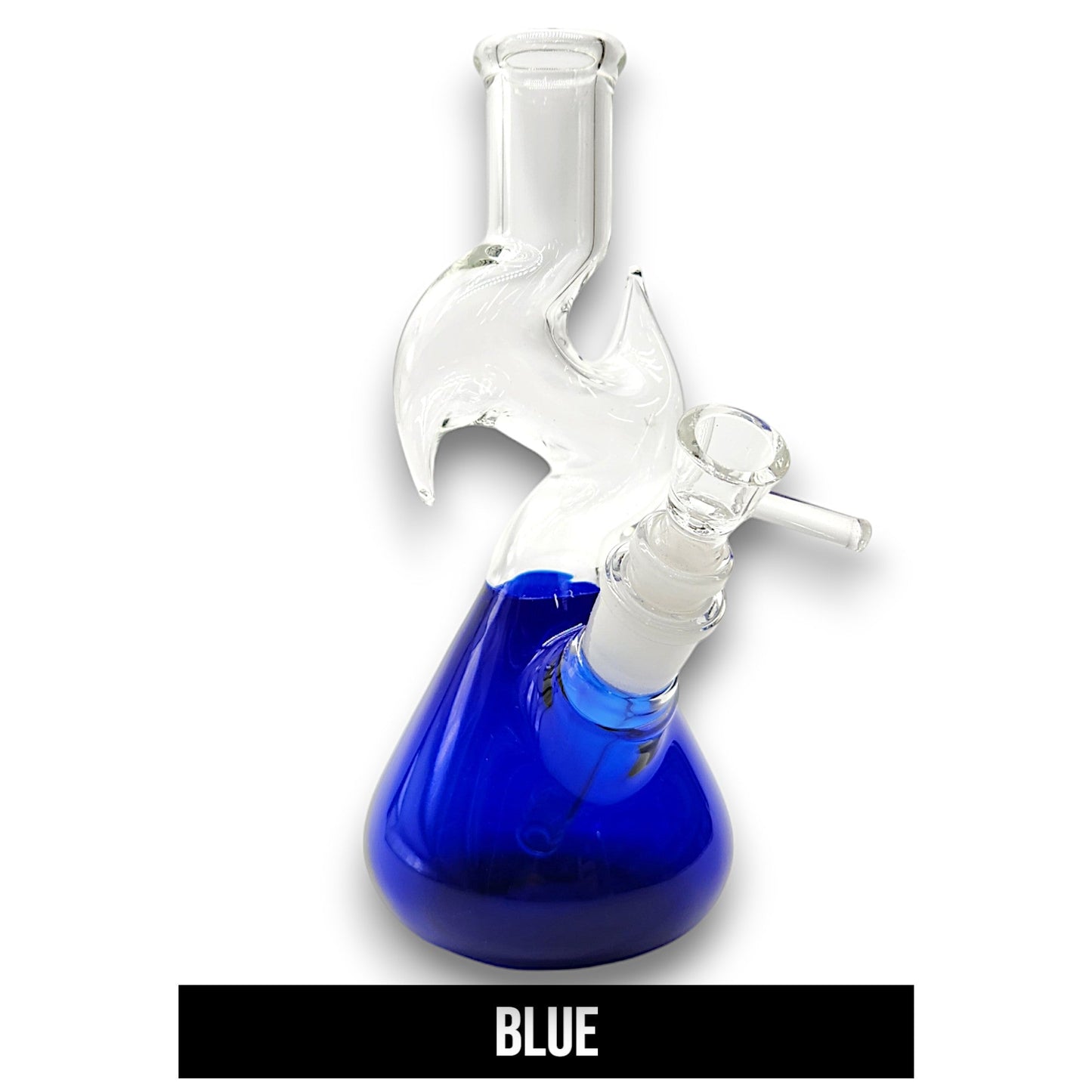 8" Zong Style Zig Zag Beaker Bong