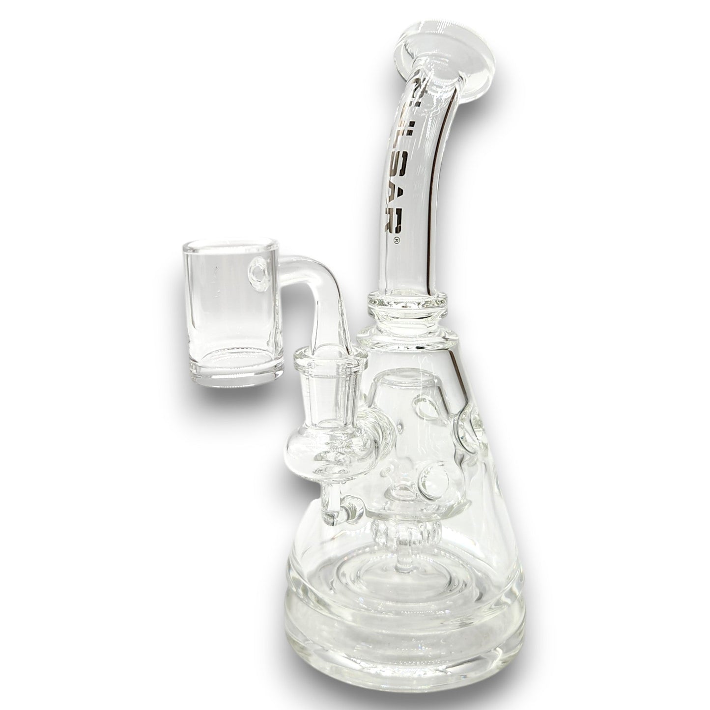 8.5" Pulsar Bent Neck Pyramid Rig Bong