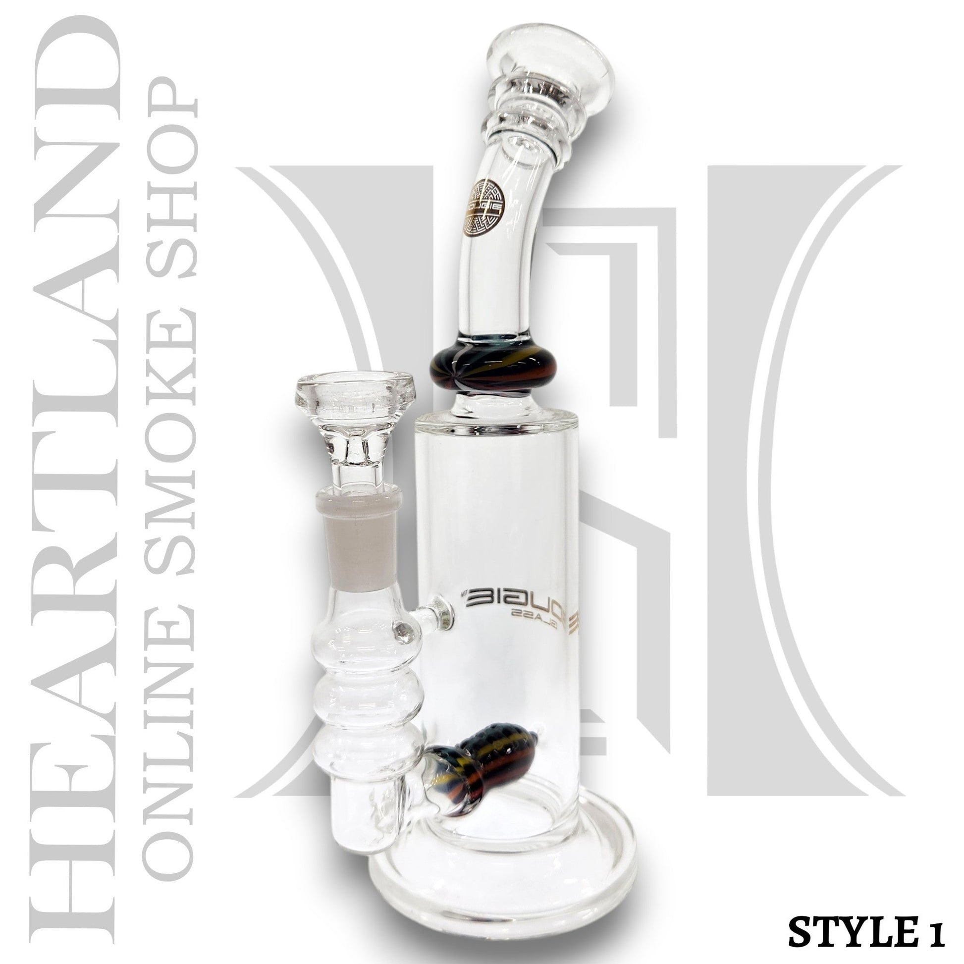 9" Bougie Inline Percolator Barrel Bong