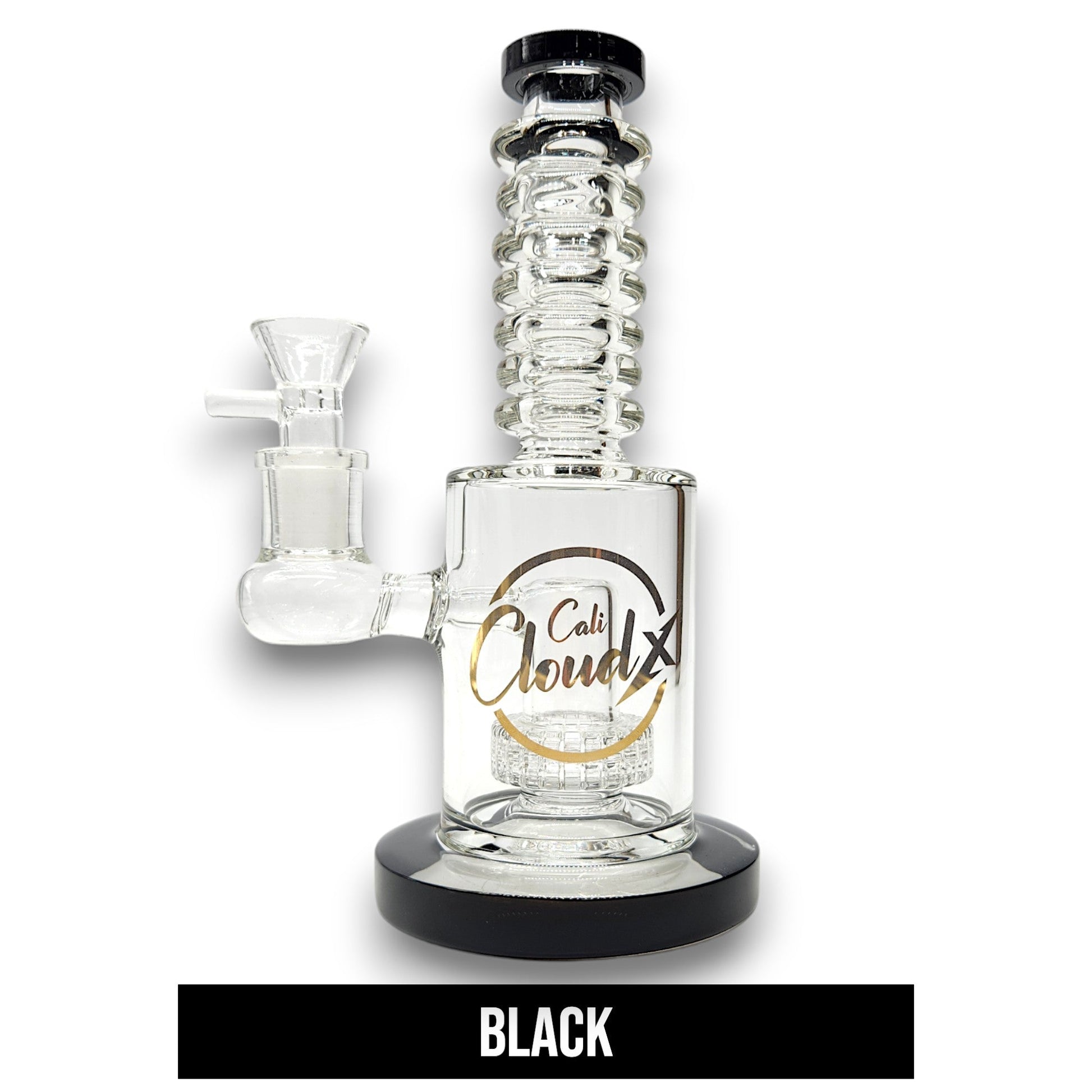 9" Cali CloudX Matrix UFO Perc Straight Tube Barrel Bong