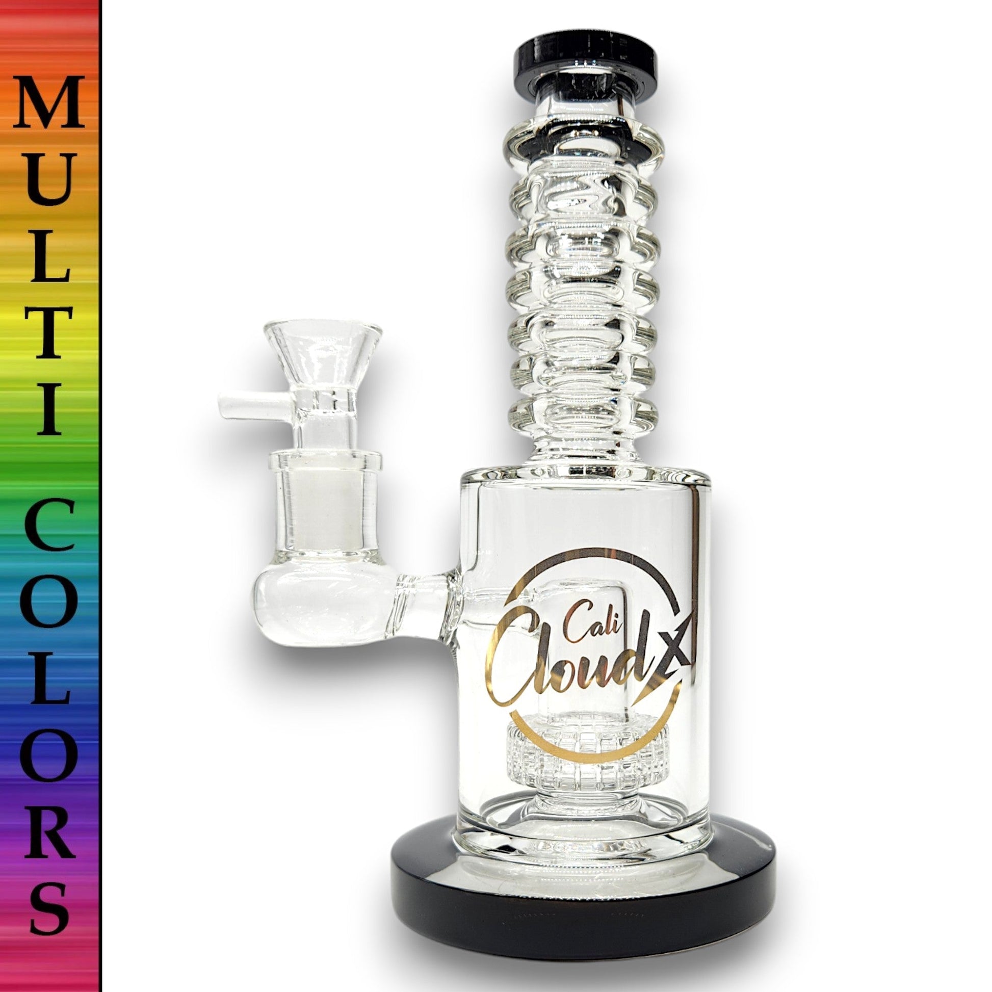 9" Cali CloudX Matrix UFO Perc Straight Tube Barrel Bong