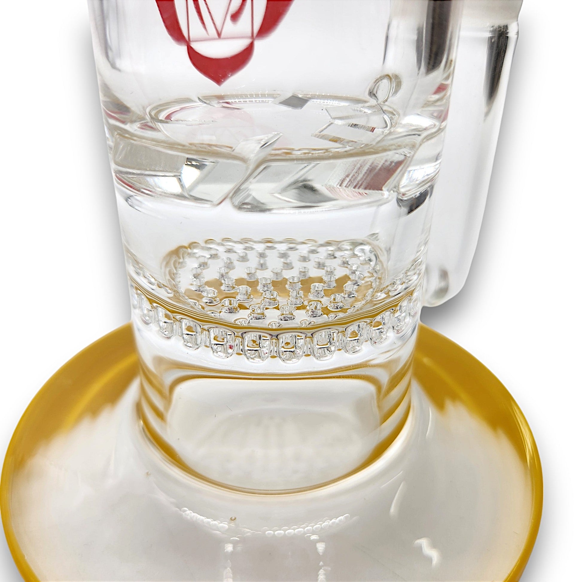 9" Chakra Bent Neck Turbine Vortex and Honeycomb Perc Bong