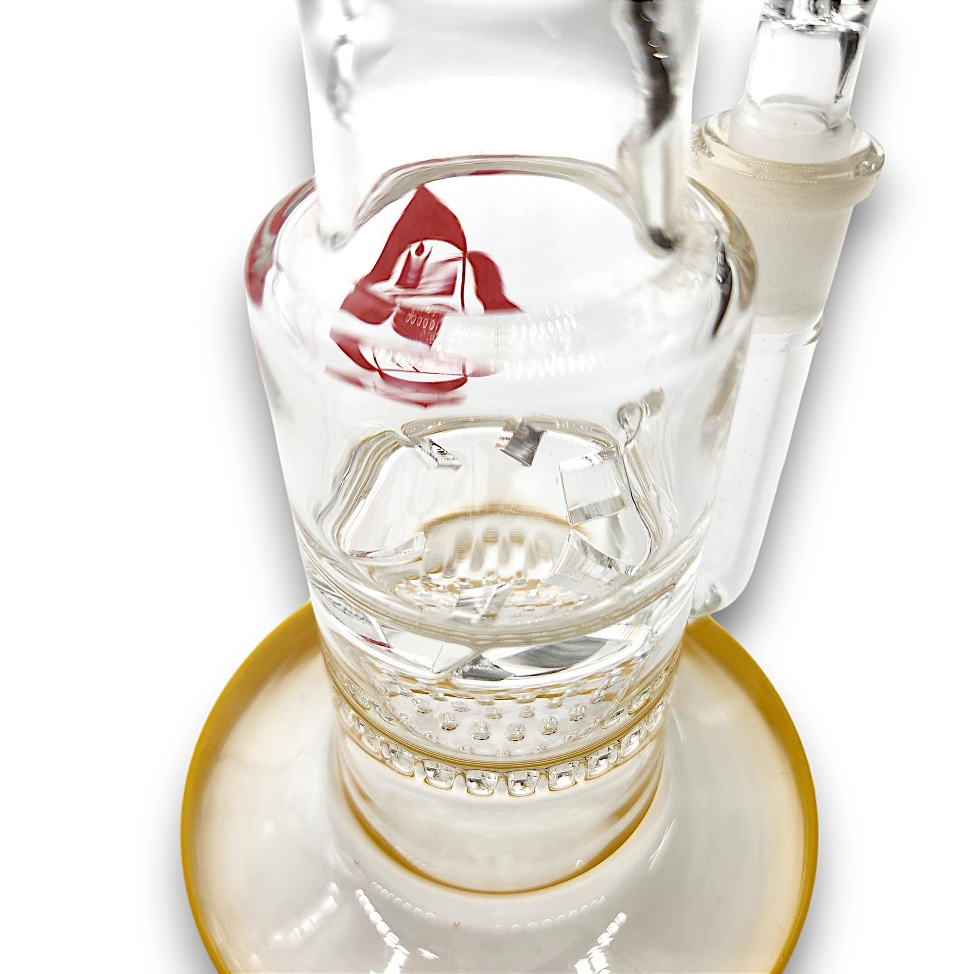 9" Chakra Bent Neck Turbine Vortex and Honeycomb Perc Bong