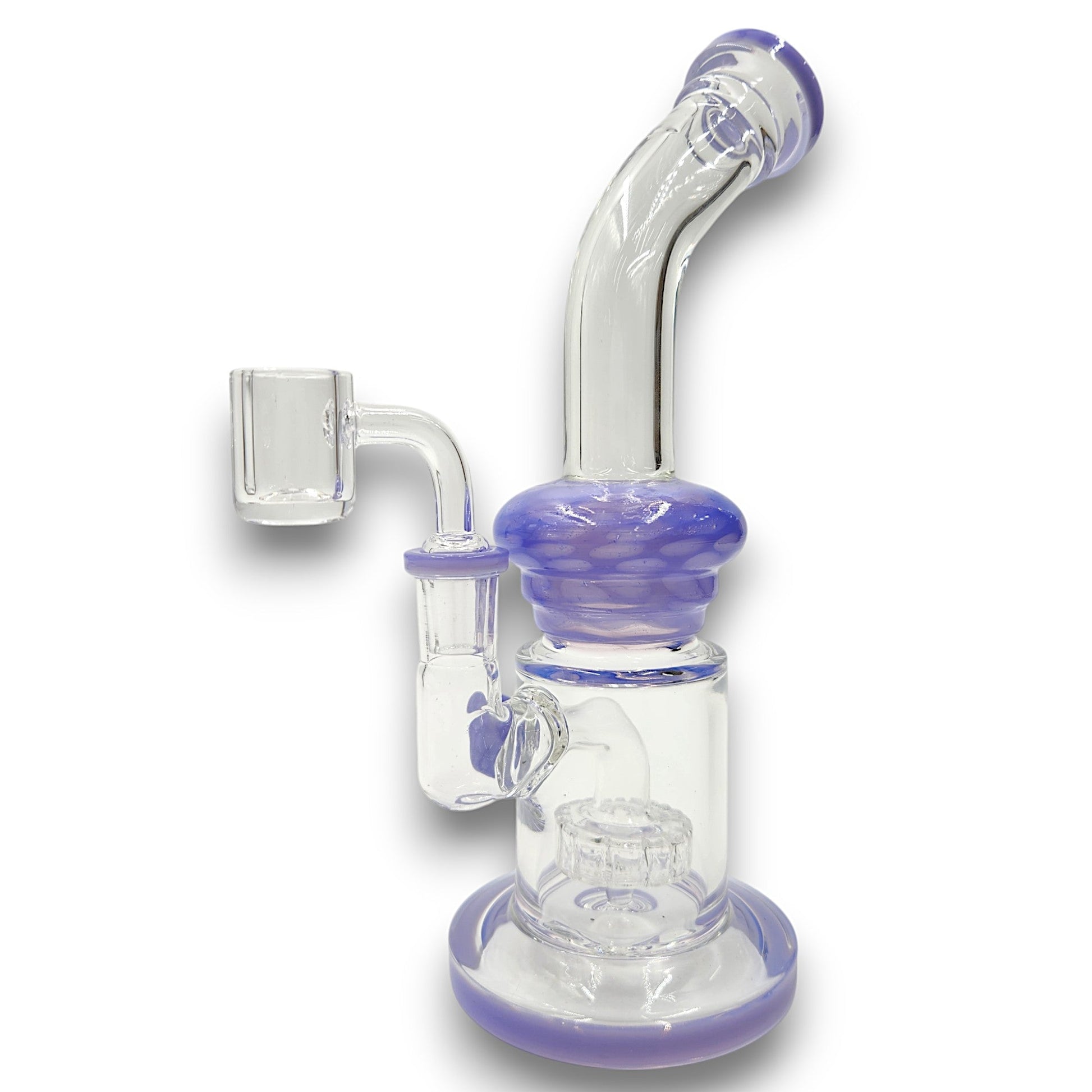 9" Circ Perc Colored Angle Mouth Dab Rig Bong
