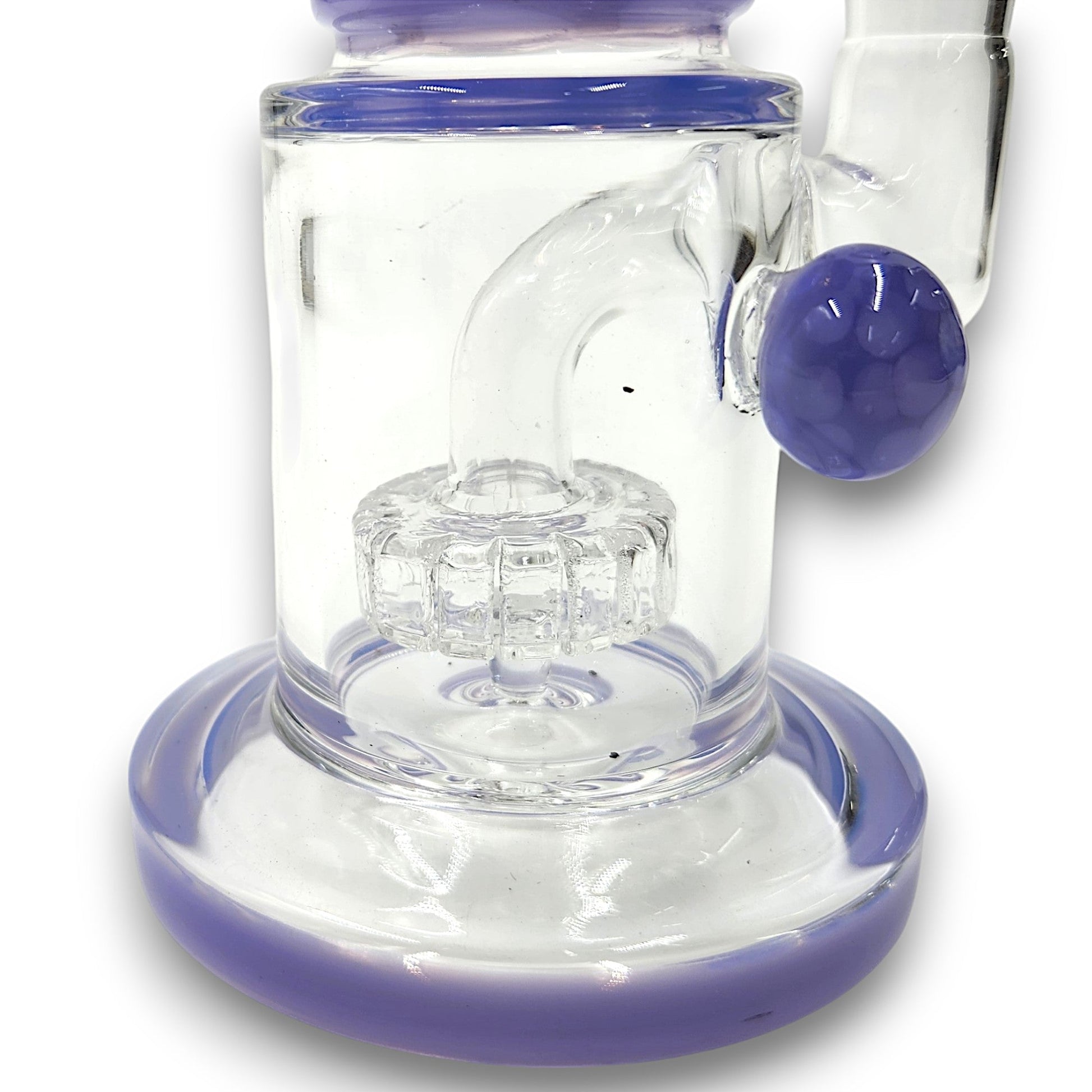 9" Circ Perc Colored Angle Mouth Dab Rig Bong