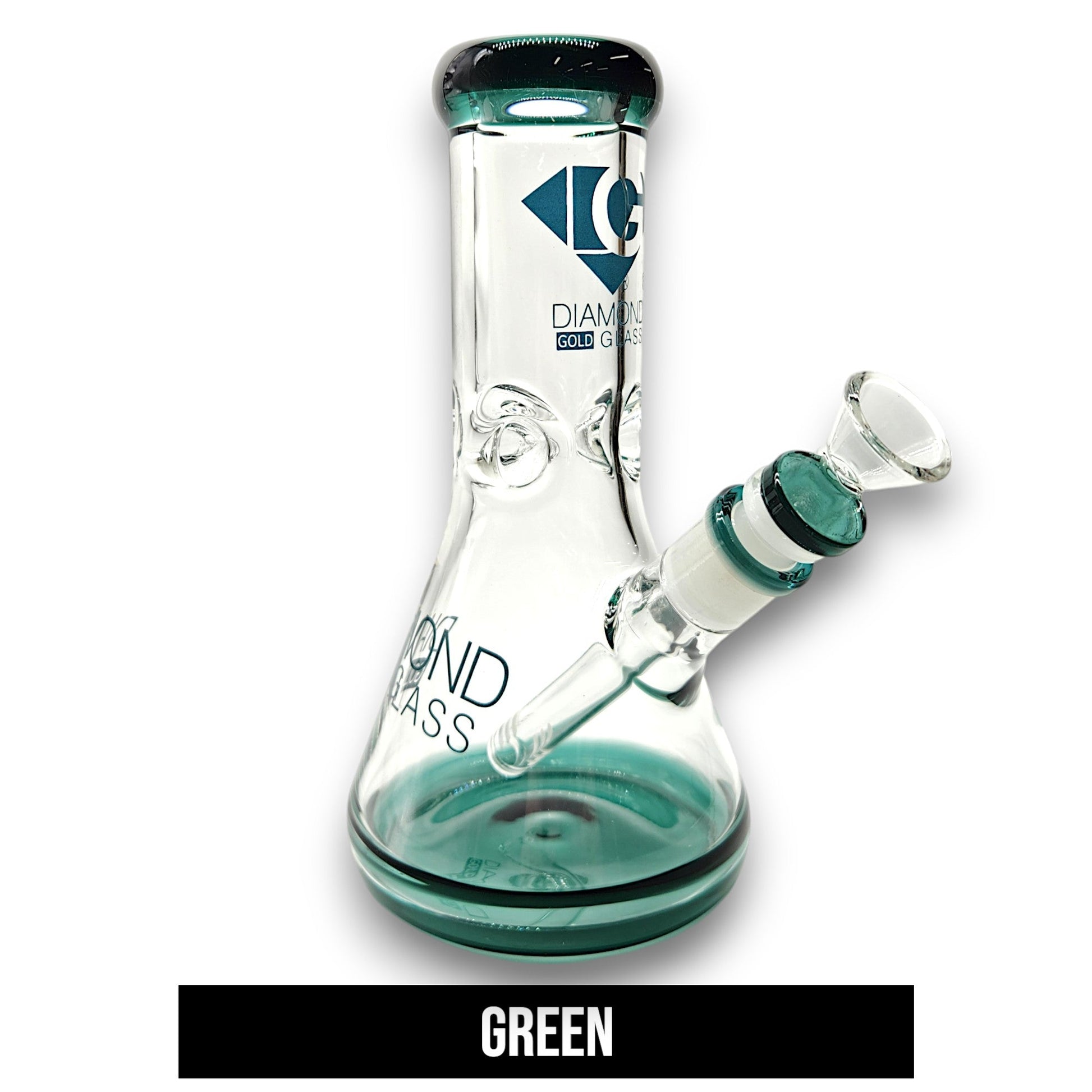 9" Diamond Glass Heavy Duty Beaker Bong