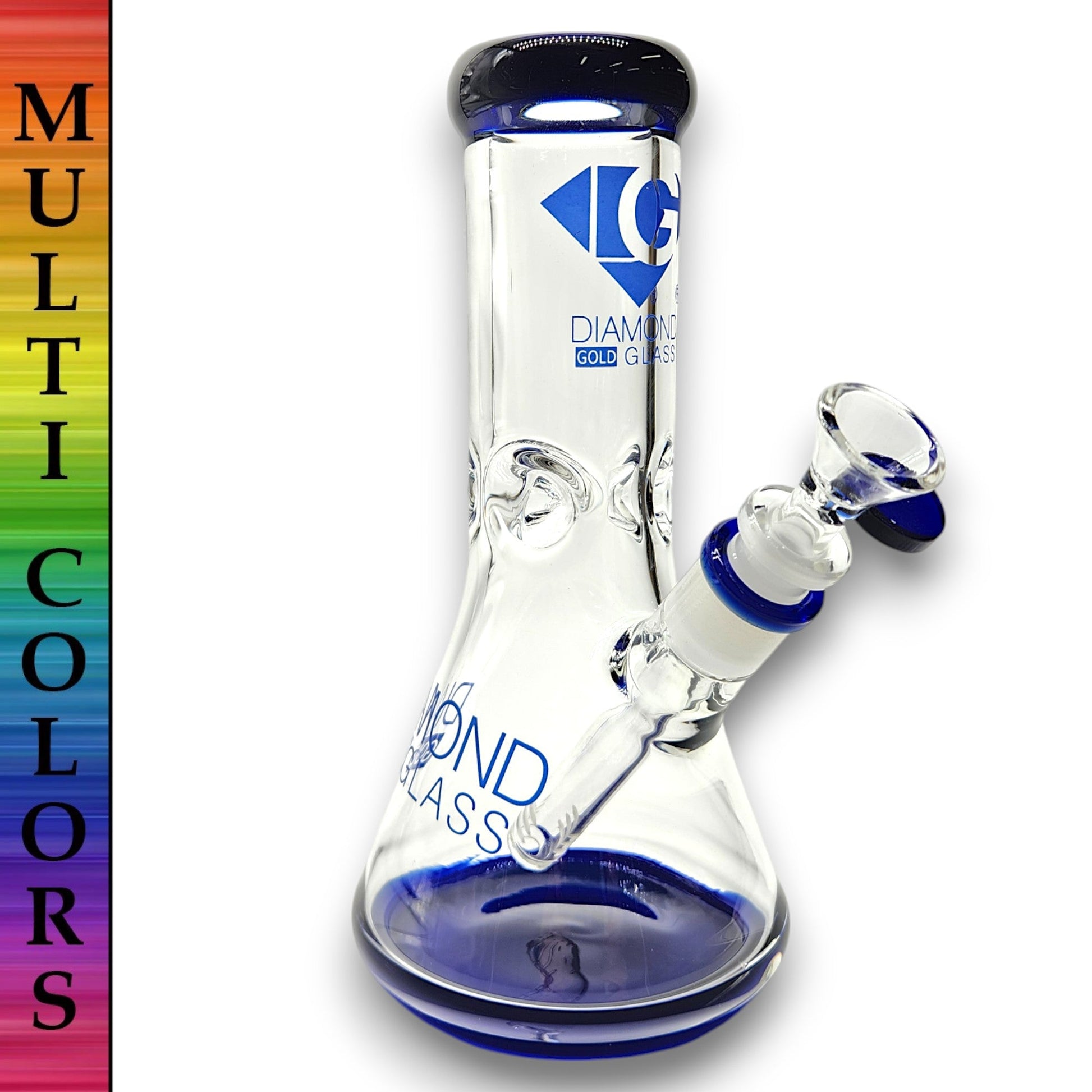 9" Diamond Glass Heavy Duty Beaker Bong