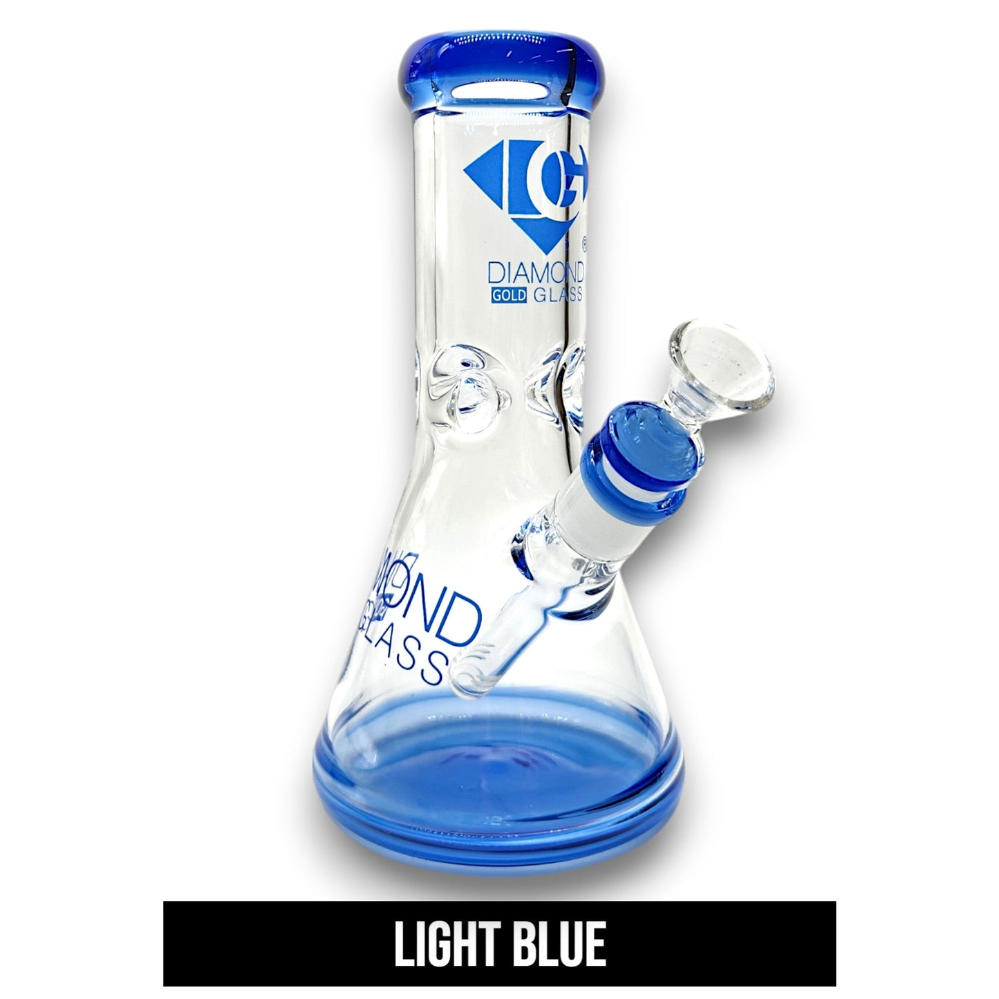 9" Diamond Glass Heavy Duty Beaker Bong