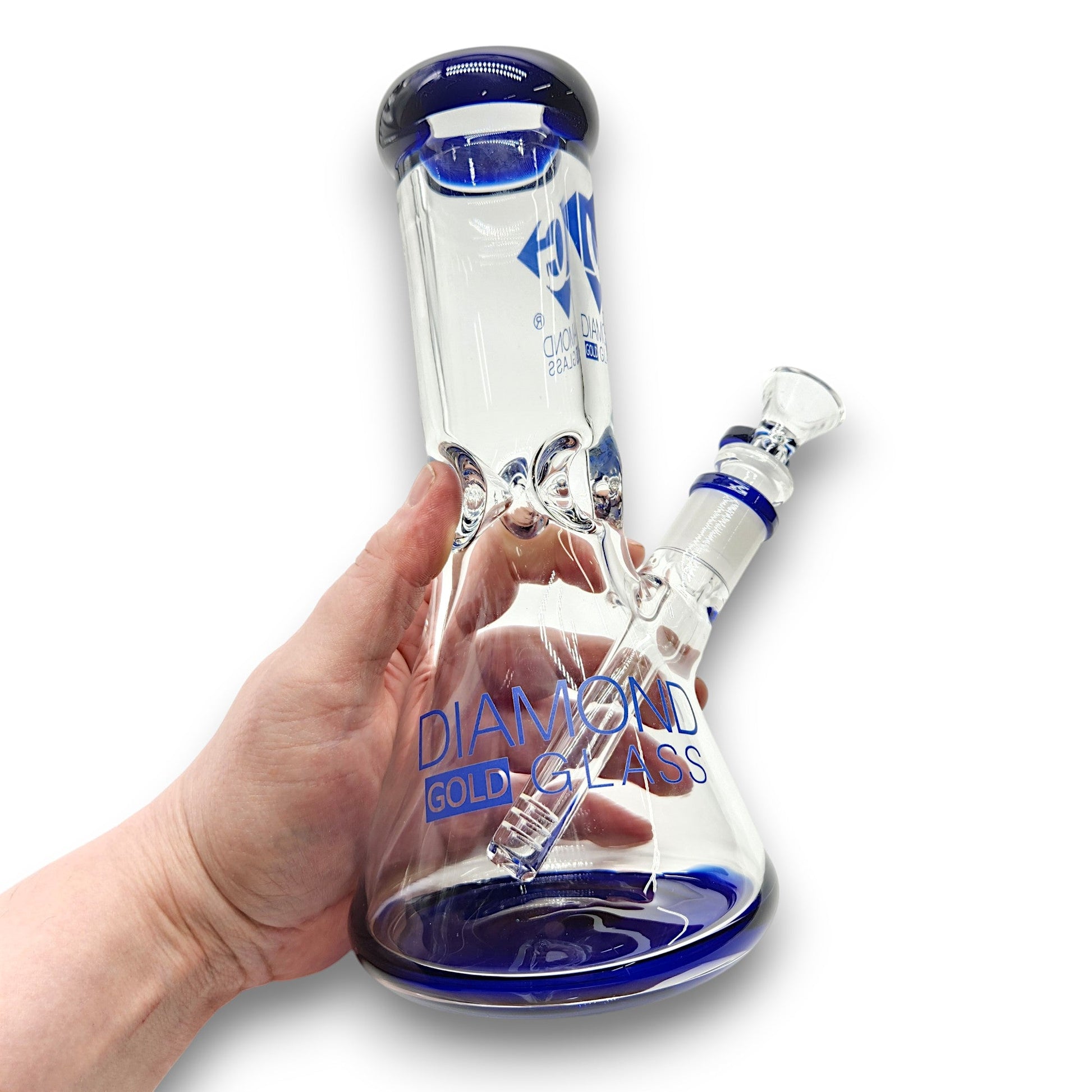 9" Diamond Glass Heavy Duty Beaker Bong