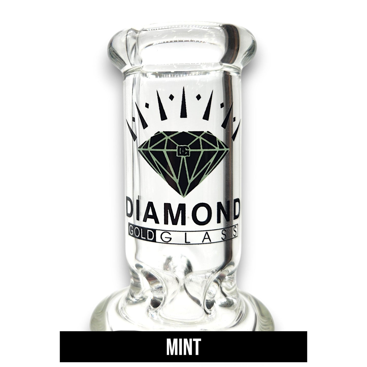 9" Diamond Gold Glass UFO Percolator Small Beaker