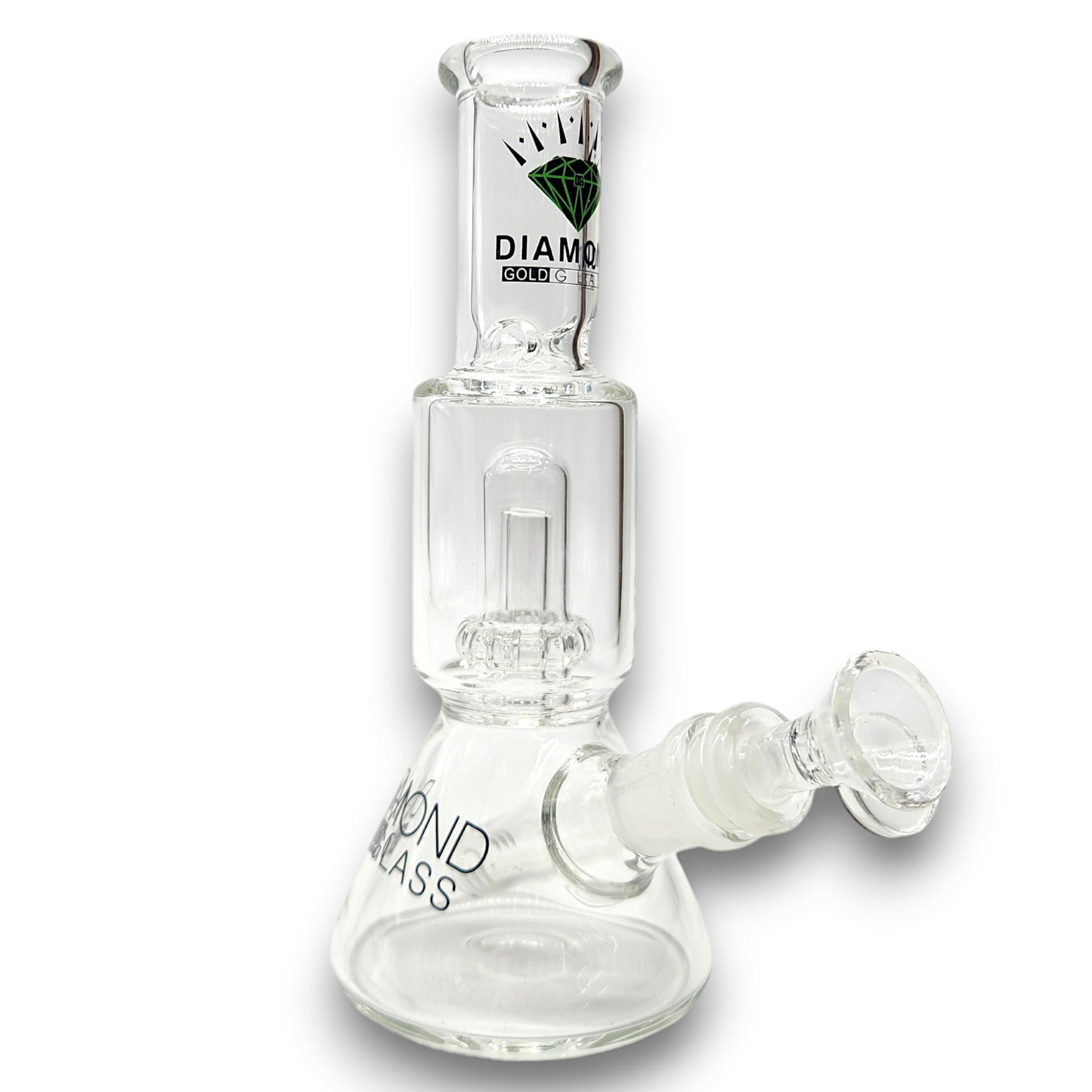 9" Diamond Gold Glass UFO Percolator Small Beaker