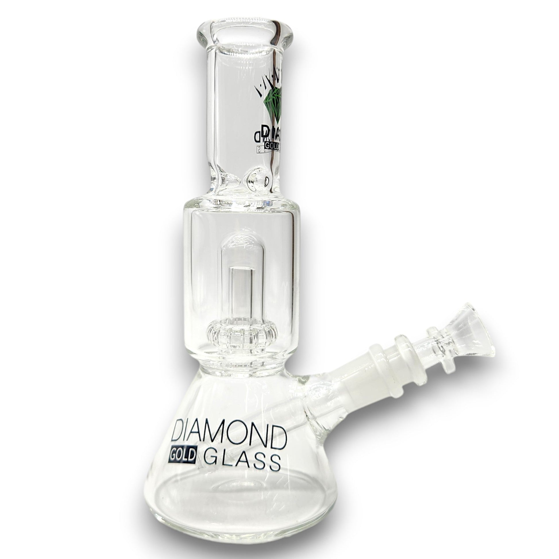 9" Diamond Gold Glass UFO Percolator Small Beaker