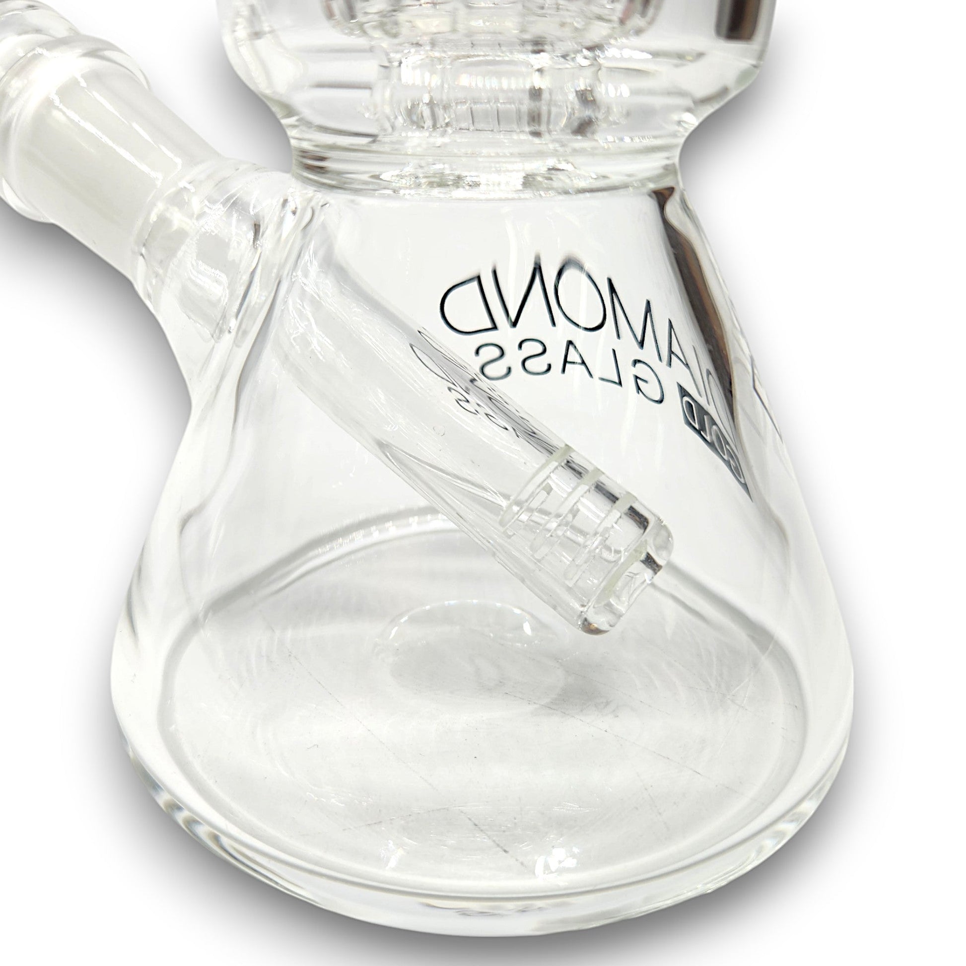 9" Diamond Gold Glass UFO Percolator Small Beaker