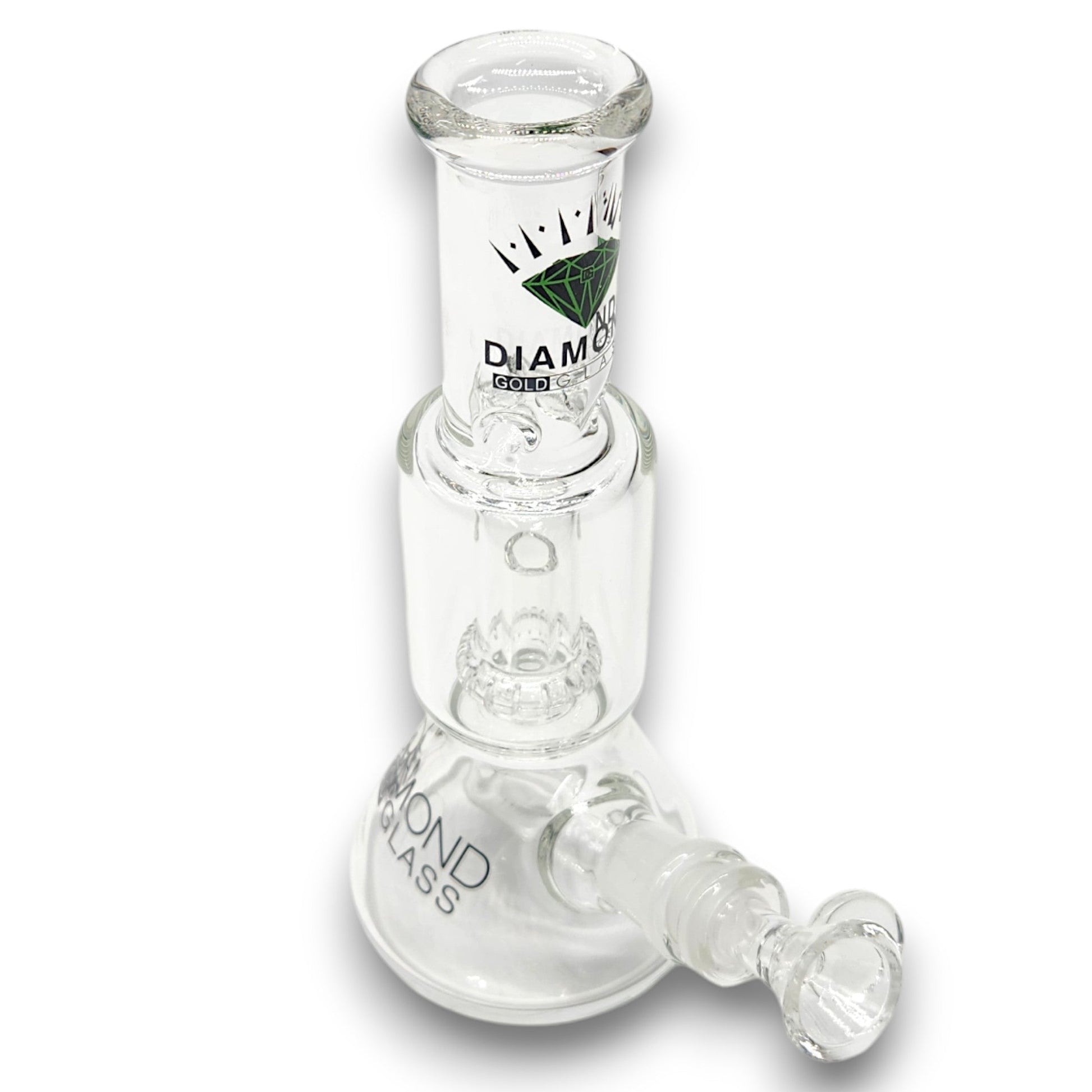 9" Diamond Gold Glass UFO Percolator Small Beaker