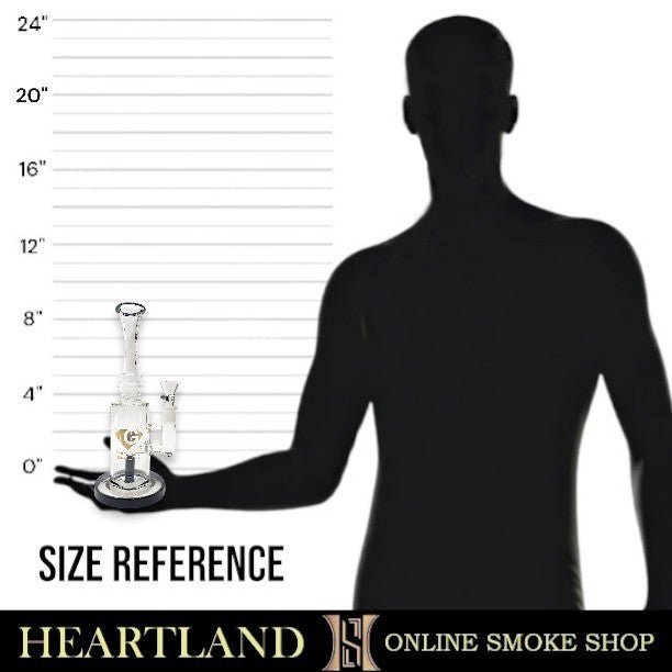 9" Diamond Spigot Stem Perc Straight Beaker Bong