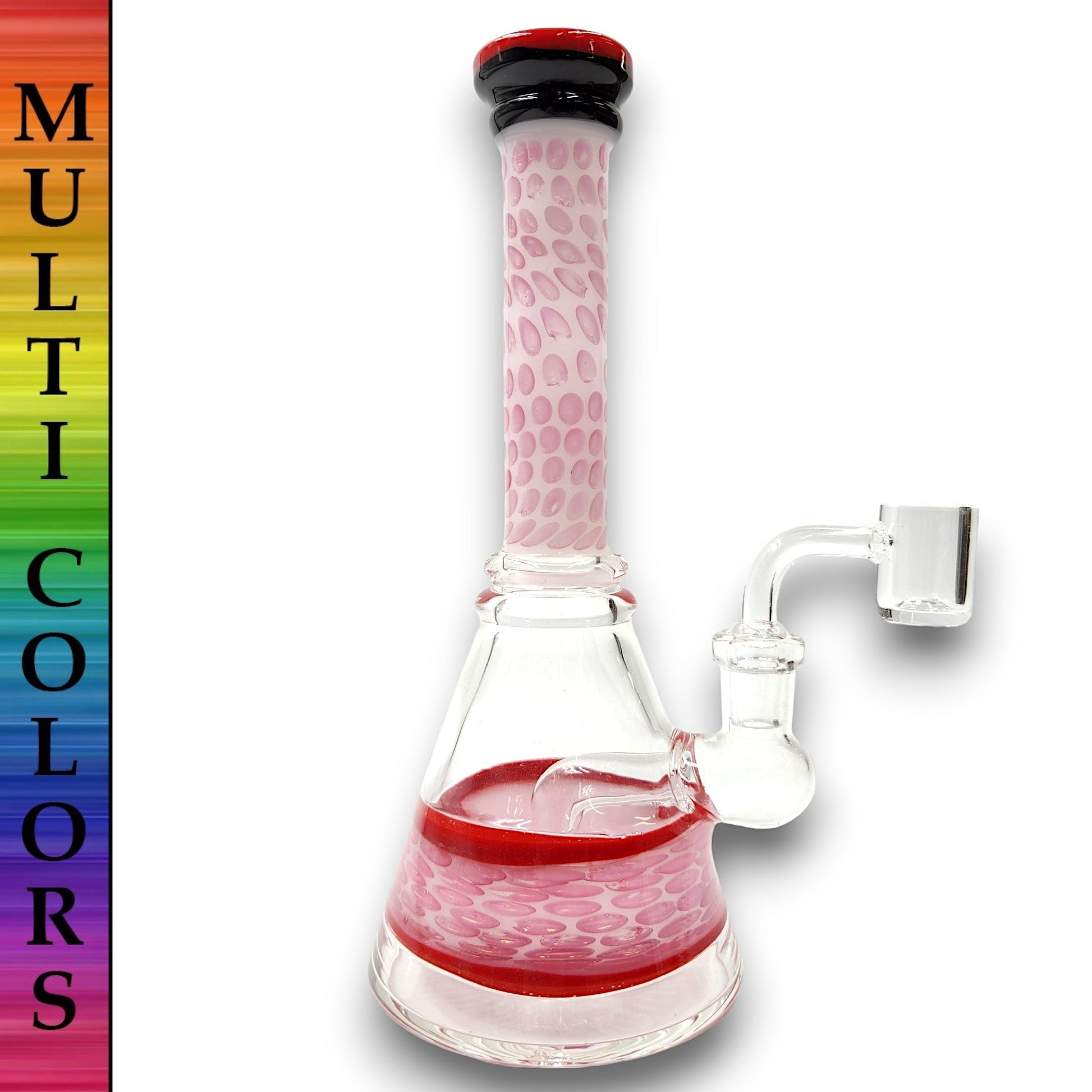 9" Dotted Circ Perc Beaker Dab Ring Bong