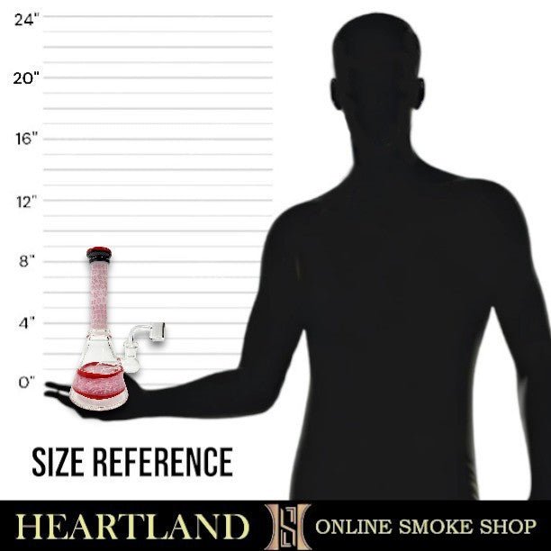 9" Dotted Circ Perc Beaker Dab Ring Bong