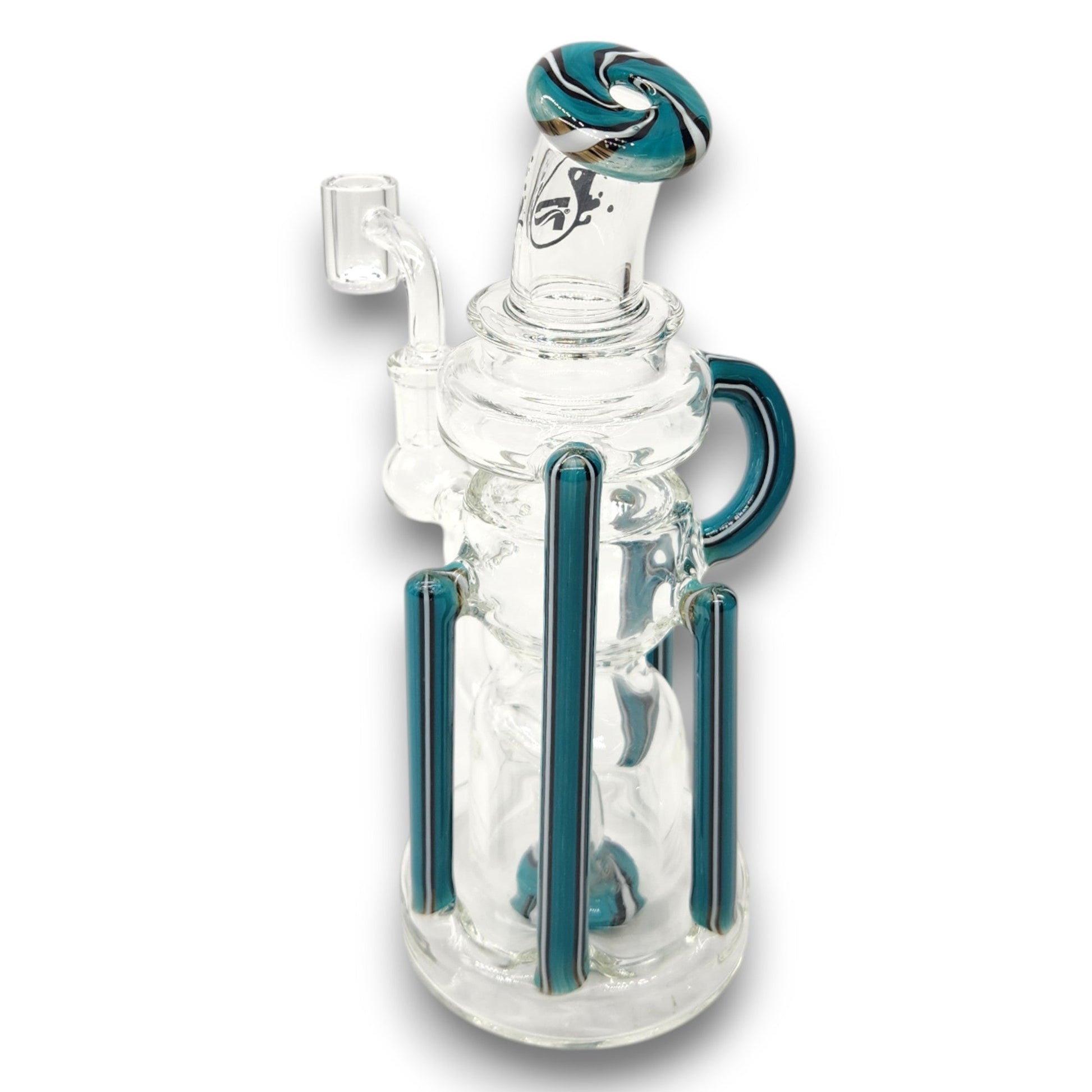 9" Pulsar Mini Space Station Circ Perc Recycler Dab Rig Bong