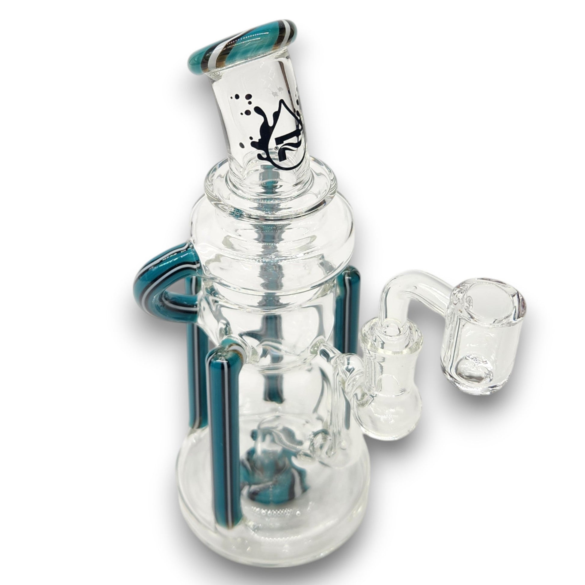 9" Pulsar Mini Space Station Circ Perc Recycler Dab Rig Bong