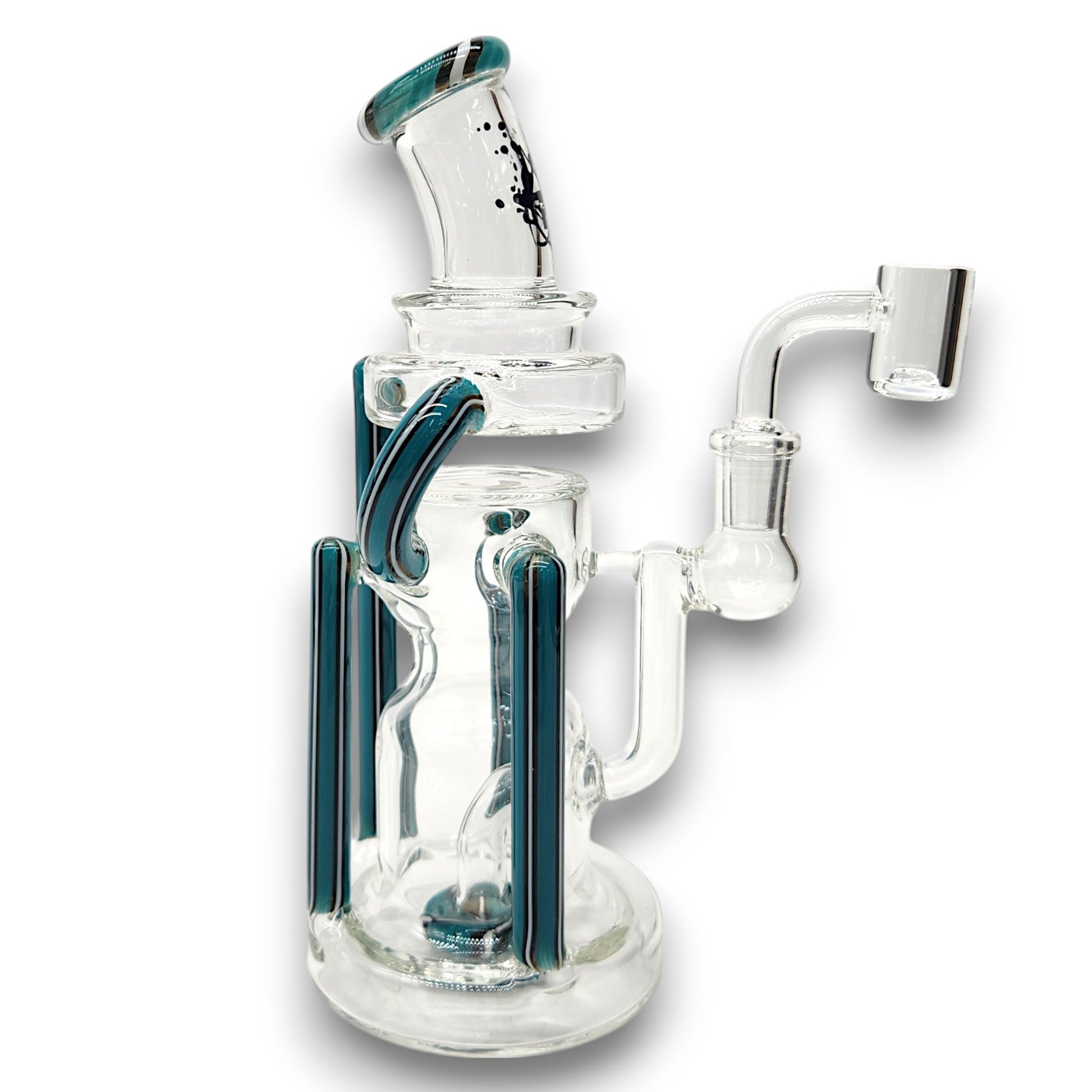 9" Pulsar Mini Space Station Circ Perc Recycler Dab Rig Bong