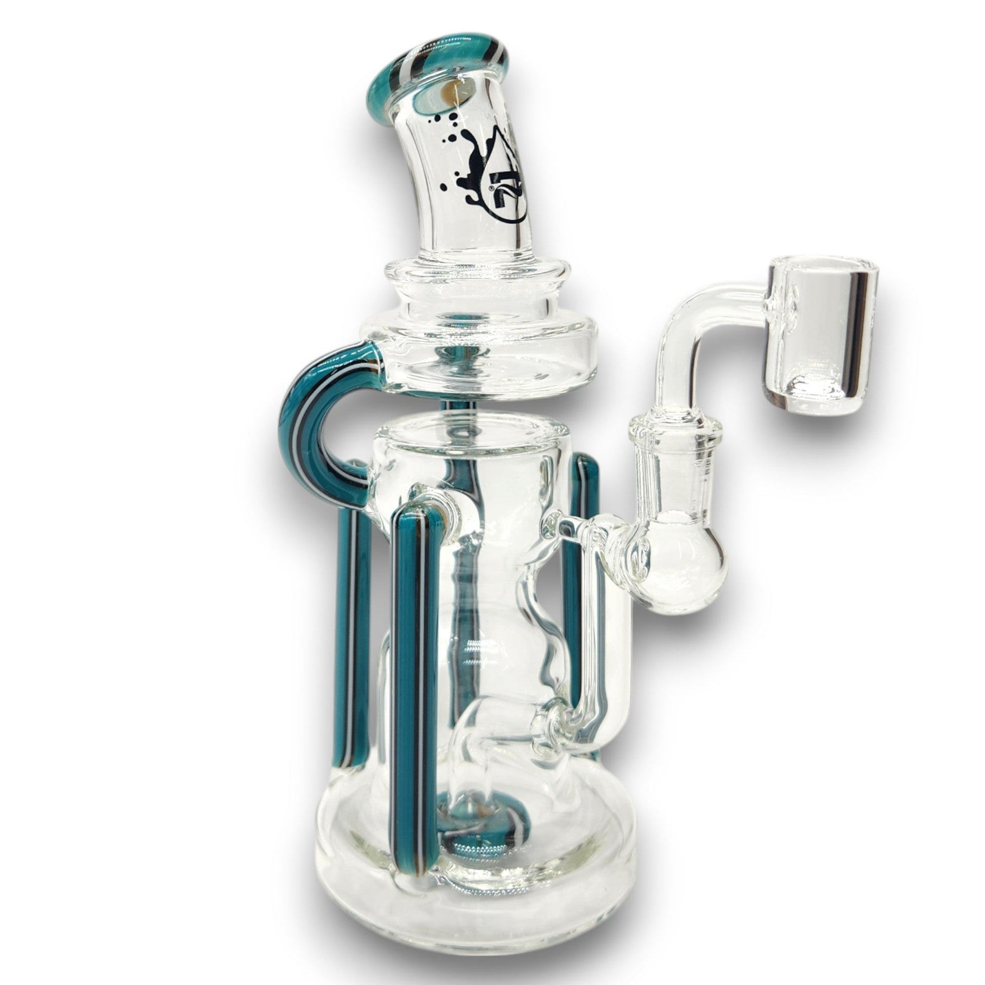 9" Pulsar Mini Space Station Circ Perc Recycler Dab Rig Bong