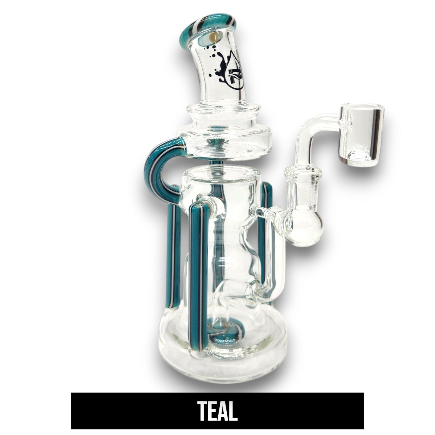 9" Pulsar Mini Space Station Circ Perc Recycler Dab Rig Bong