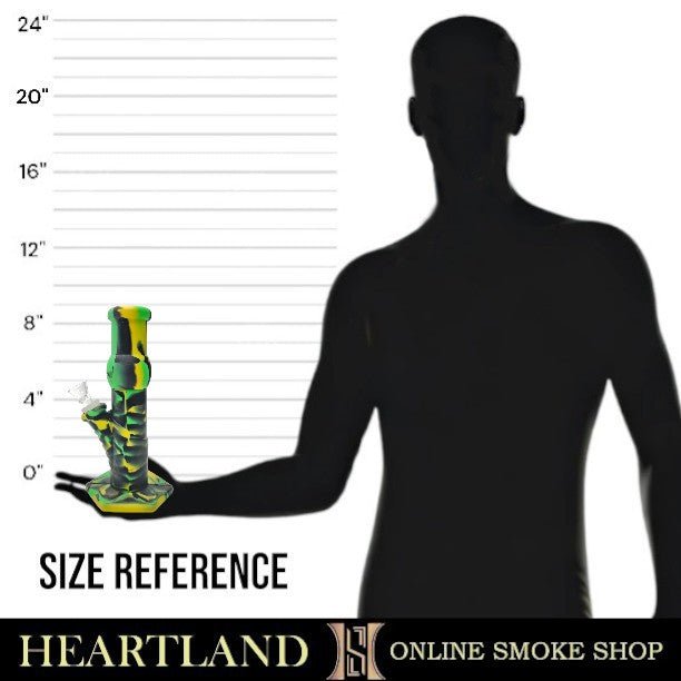 9" Silicone Straight Tube Bong