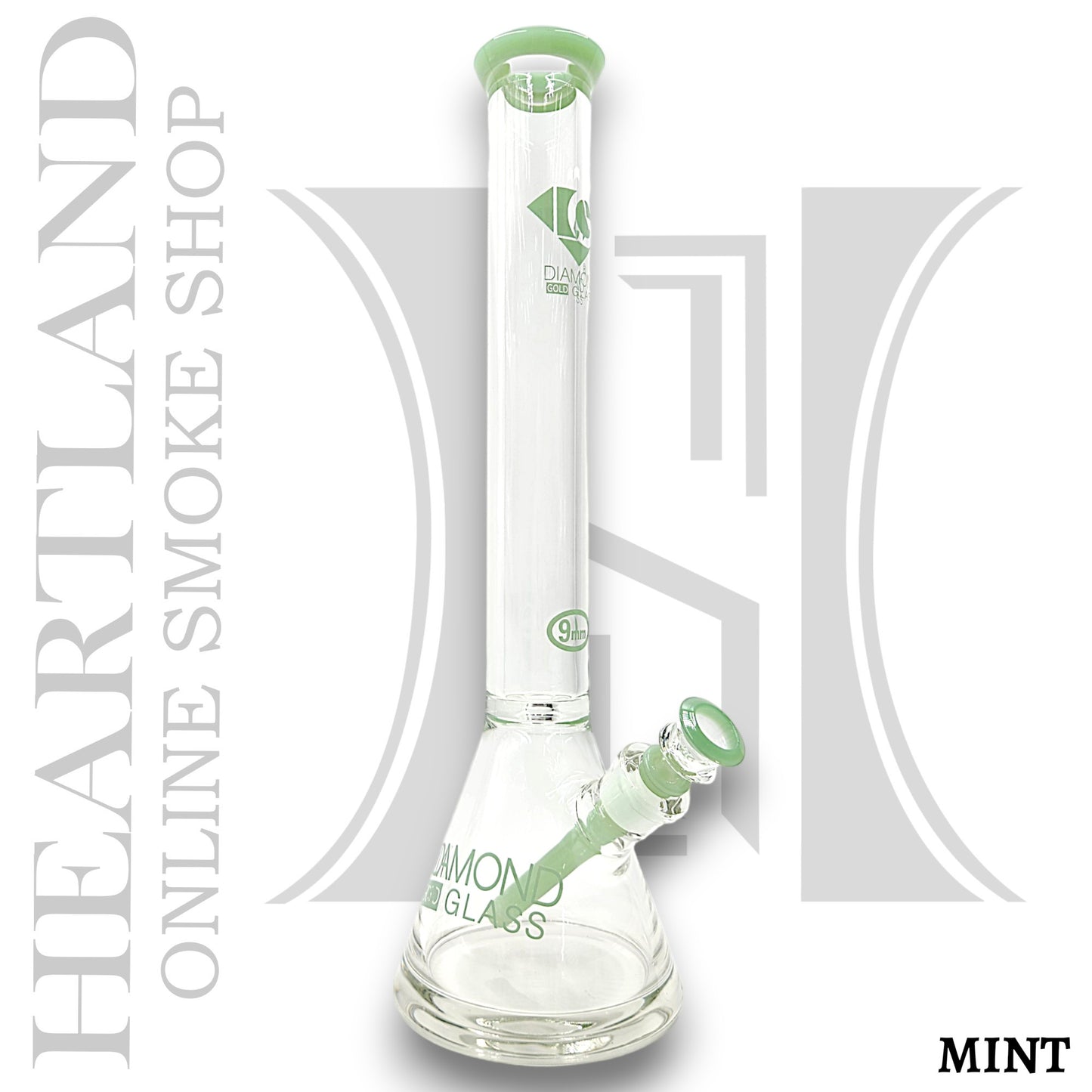 18" Diamond 9mm Heavy Duty Beaker Bong
