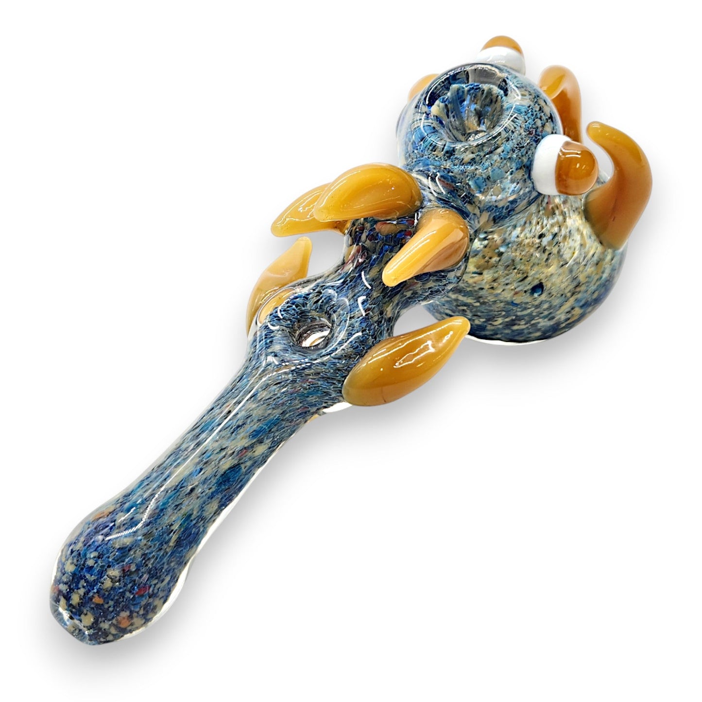 Artisan Made Glass Horn Bubbler Water Pipe