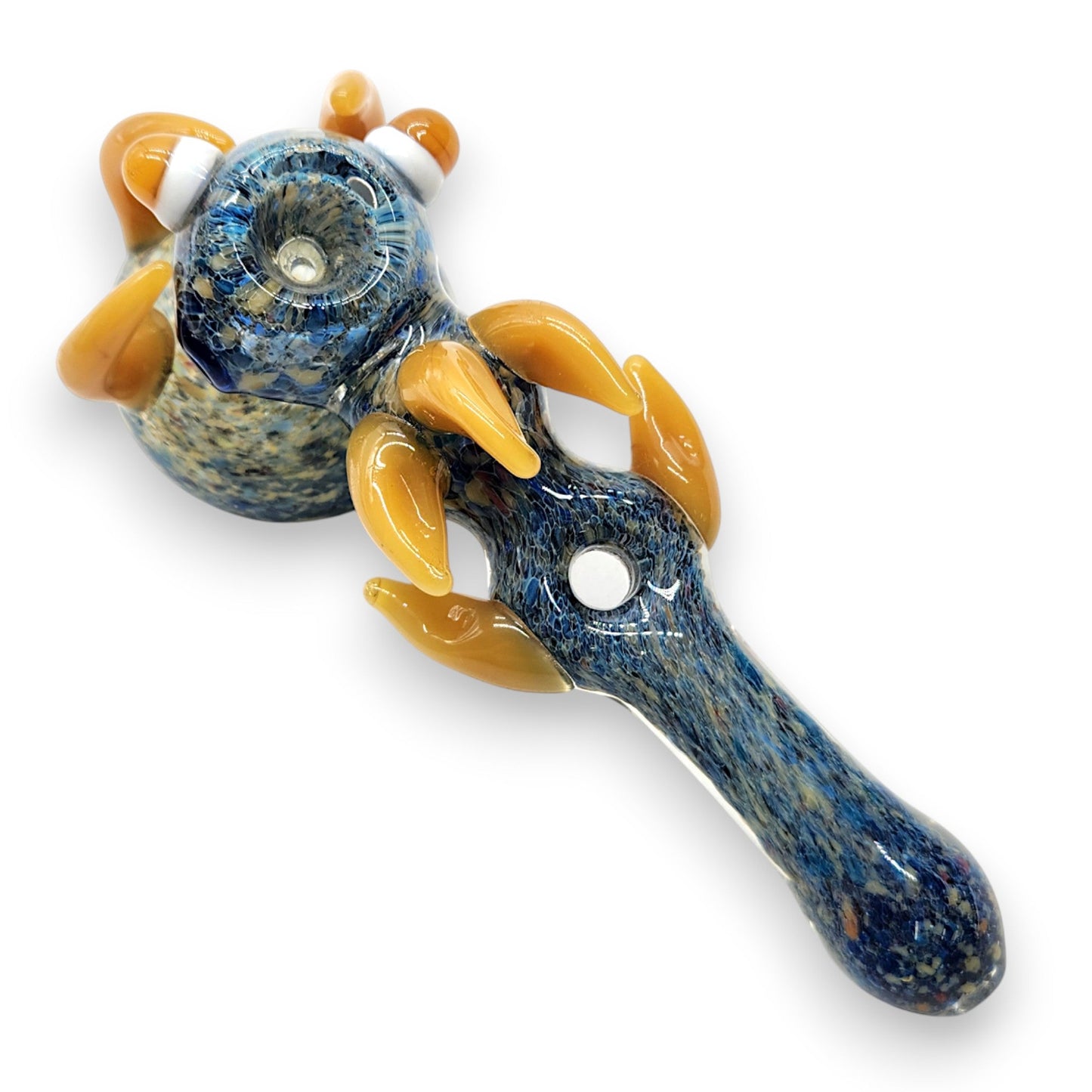 Artisan Made Glass Horn Bubbler Water Pipe
