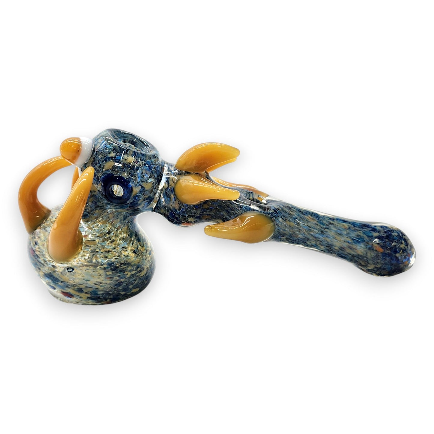 Artisan Made Glass Horn Bubbler Water Pipe