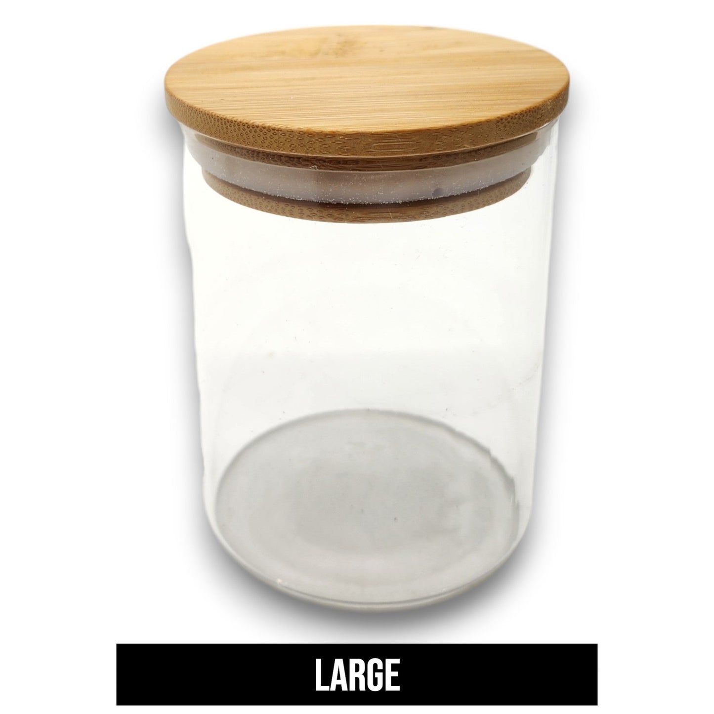 Bamboo Top Glass Storage Jar Smell Resistant