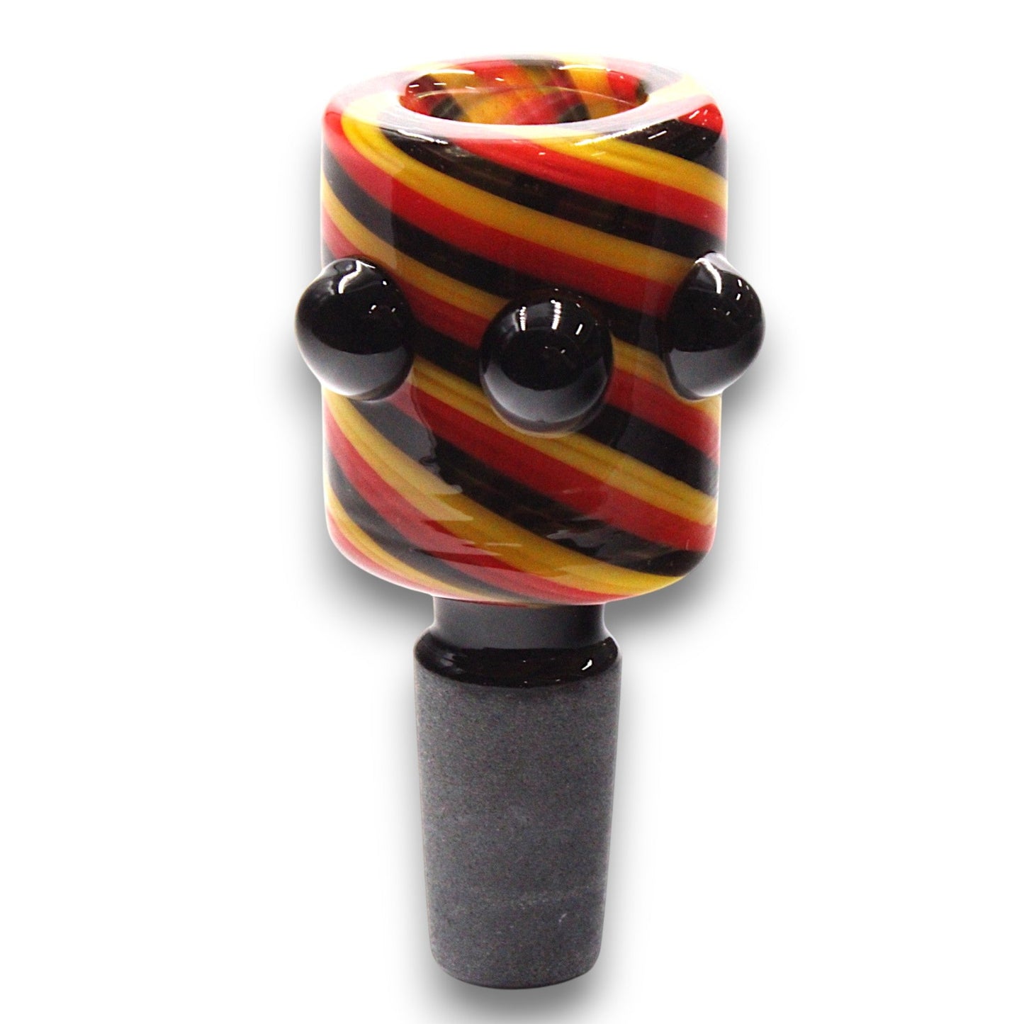 Barrel Color Swirl 14mm Male Bowl Head Slide
