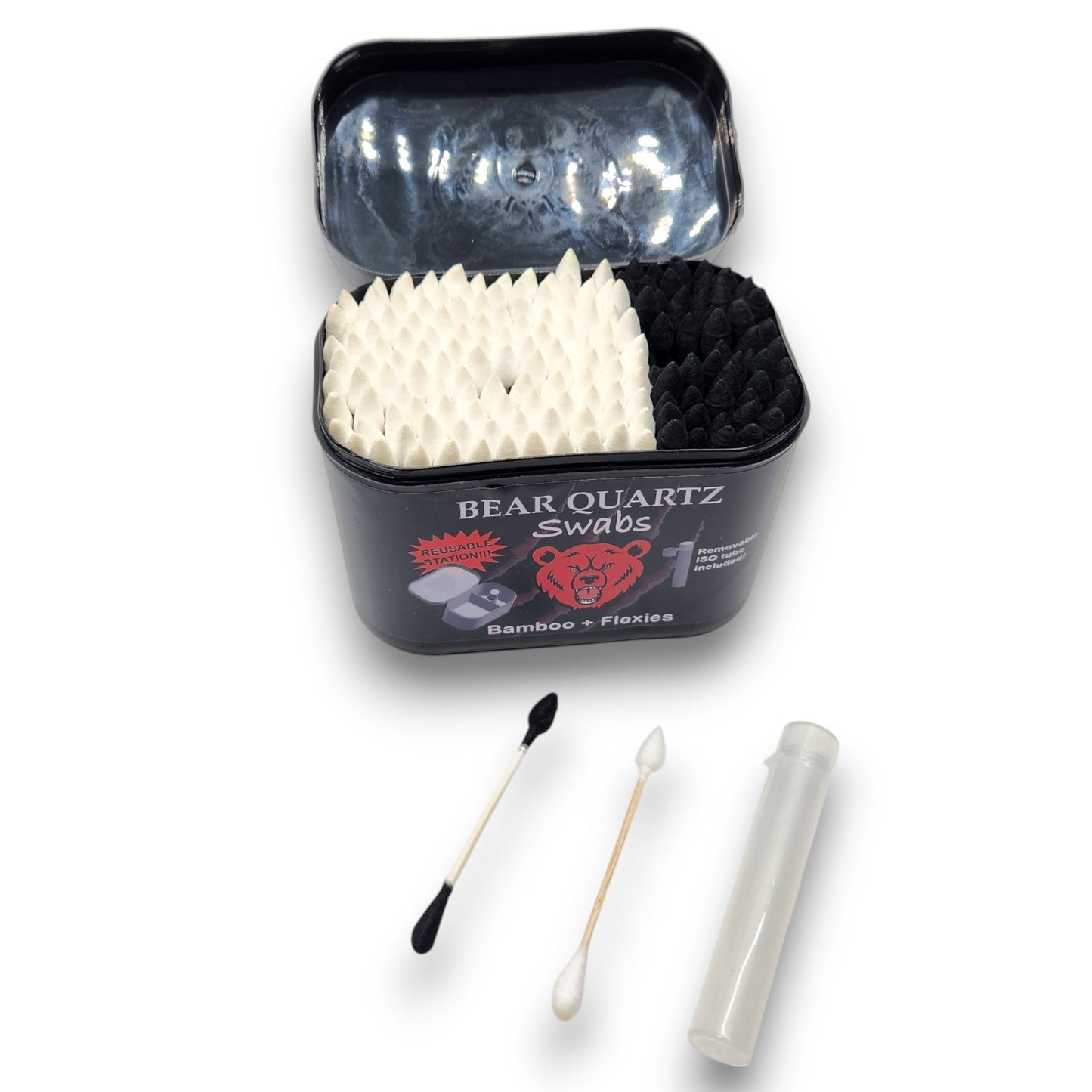Bear Quartz Swabs Biodegradable Bamboo Swabs