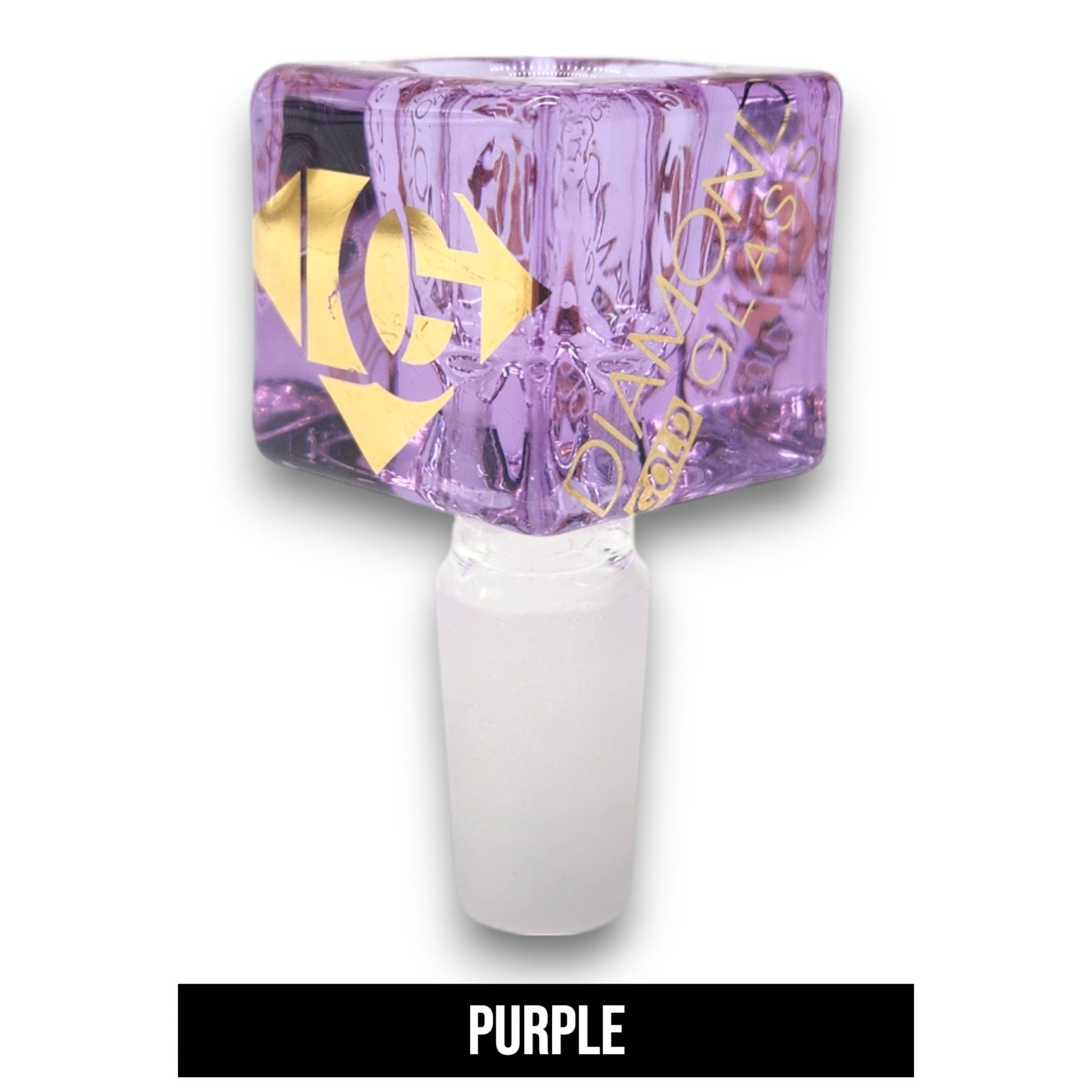 Diamond Gold Square 14mm Male Bowl Head