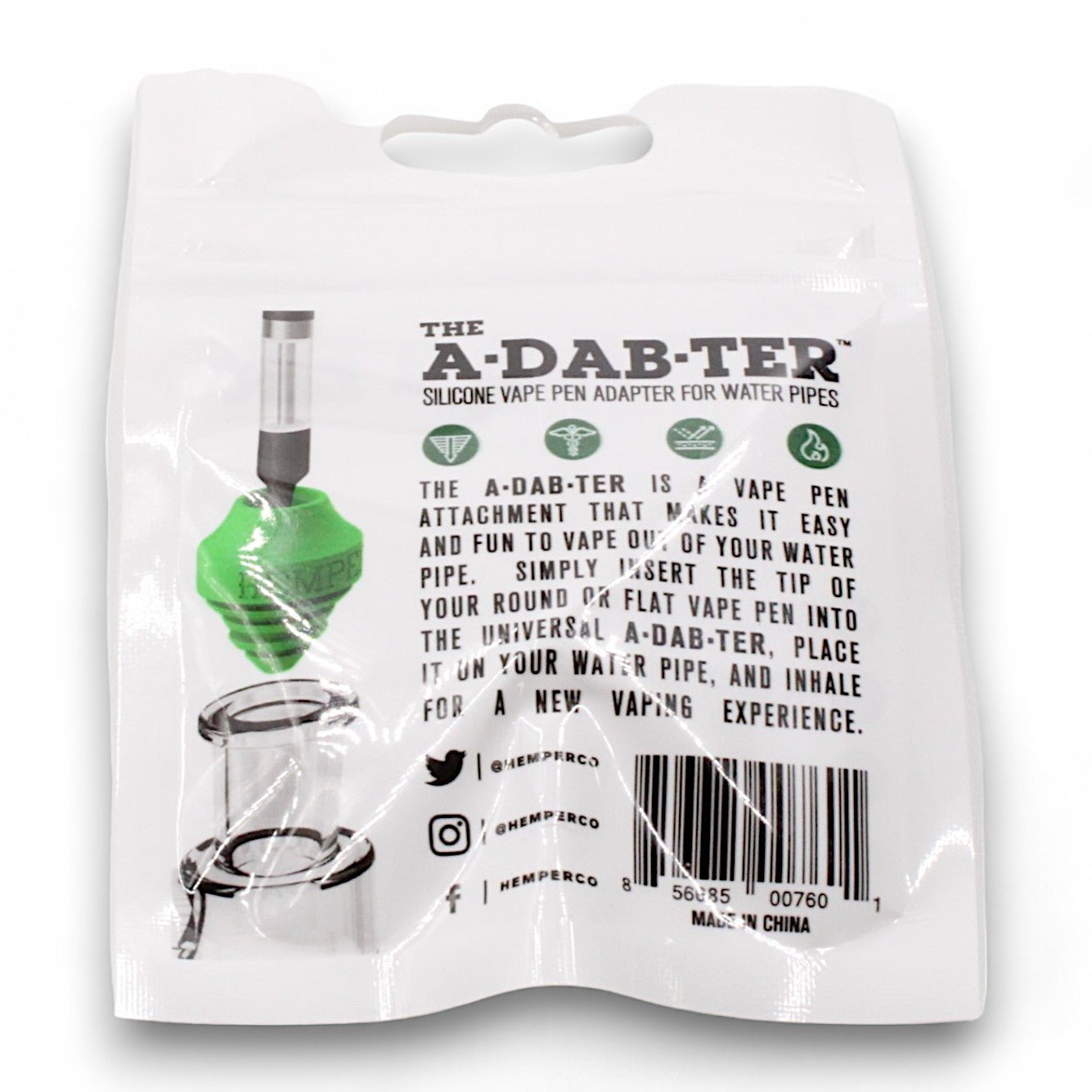 Hemper A - DAB - TER Vape Pen Adapter For Bong