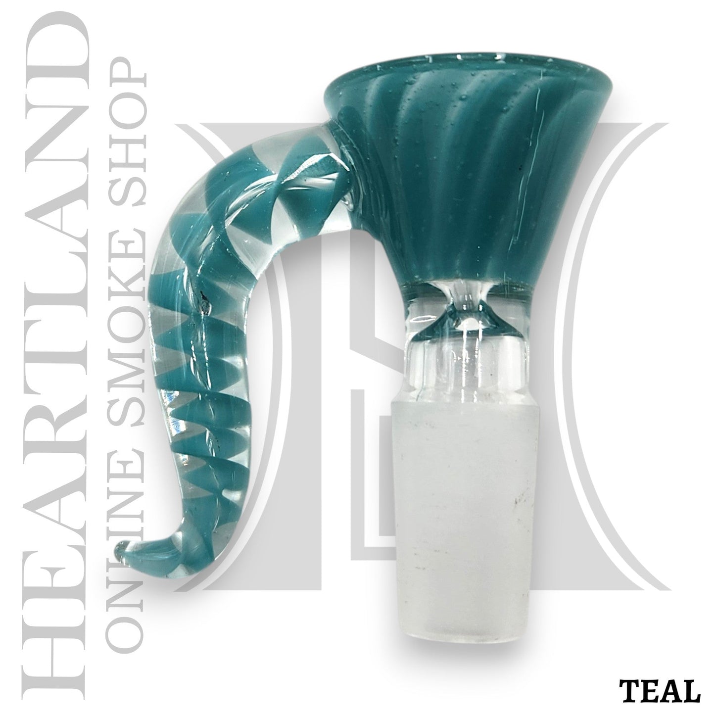Horn Handle Glass Bowl Head 14mm Male