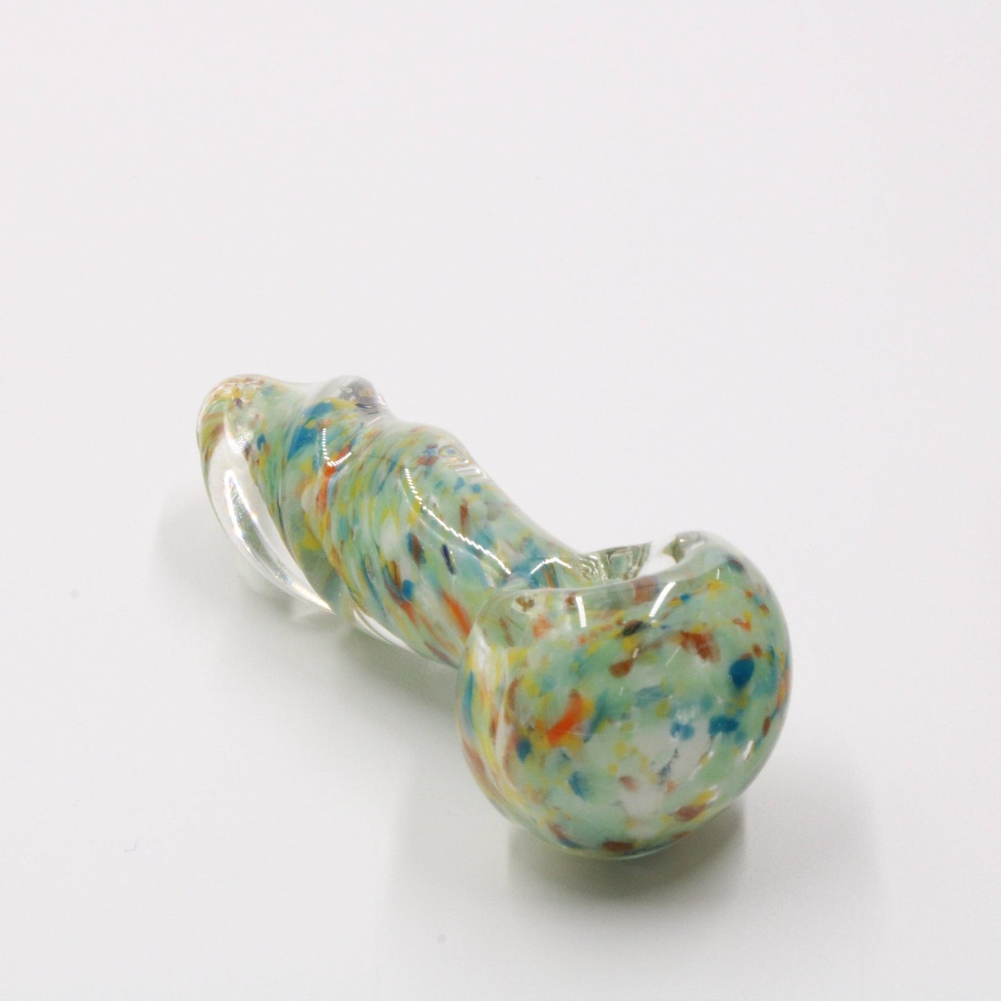 Medium 3 - 3/4" Glass Spoon Hand Bowl