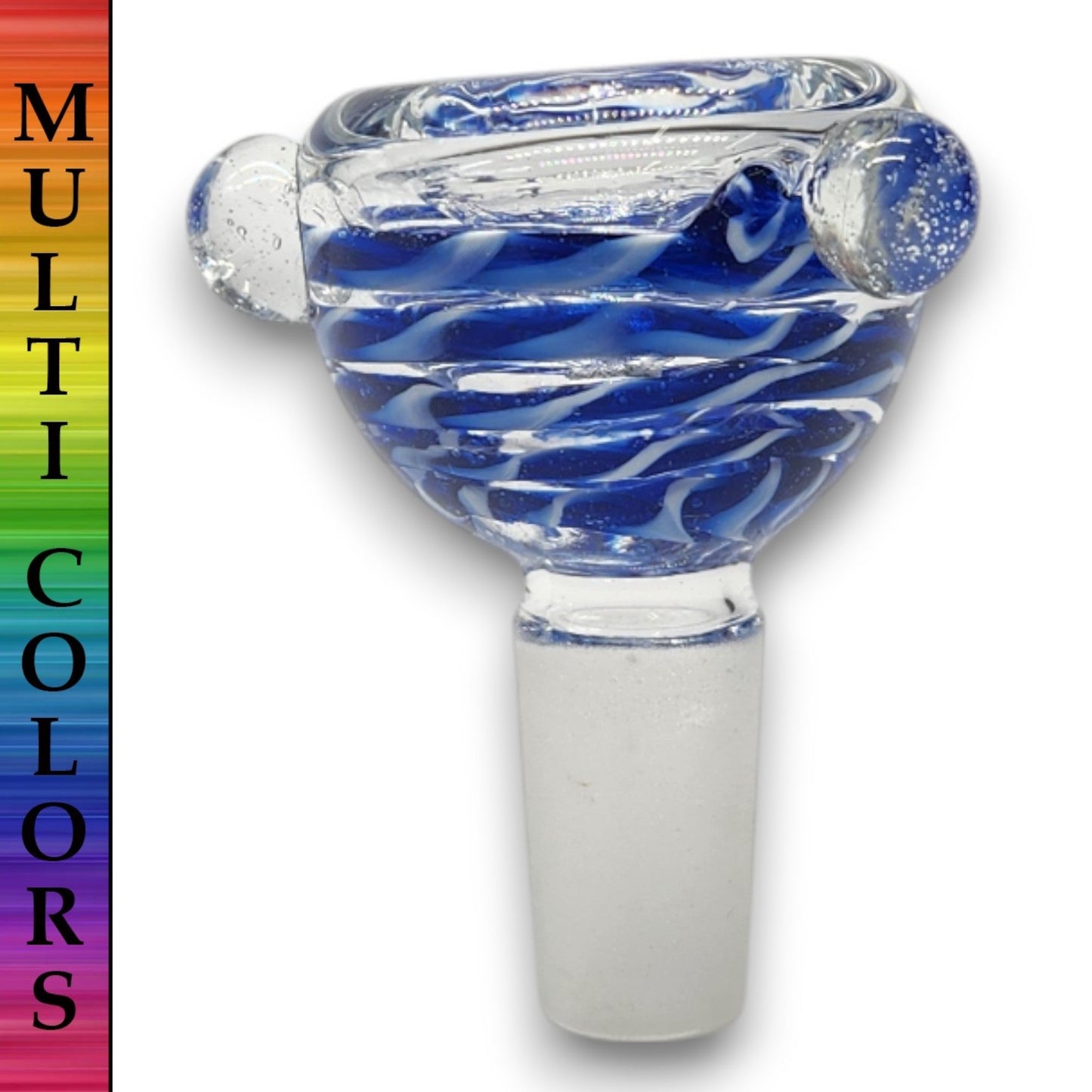 Round Color Swirl Bowl Head 14mm Male