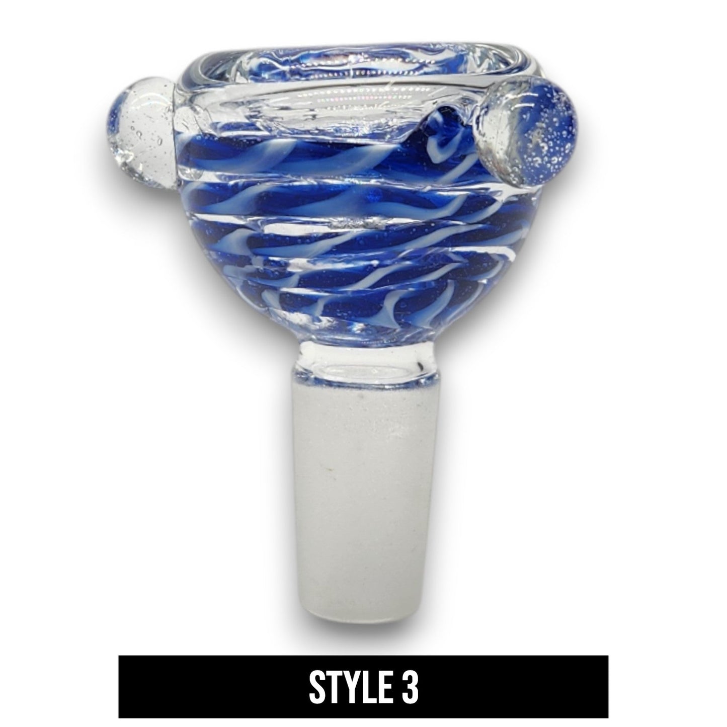 Round Color Swirl Bowl Head 14mm Male