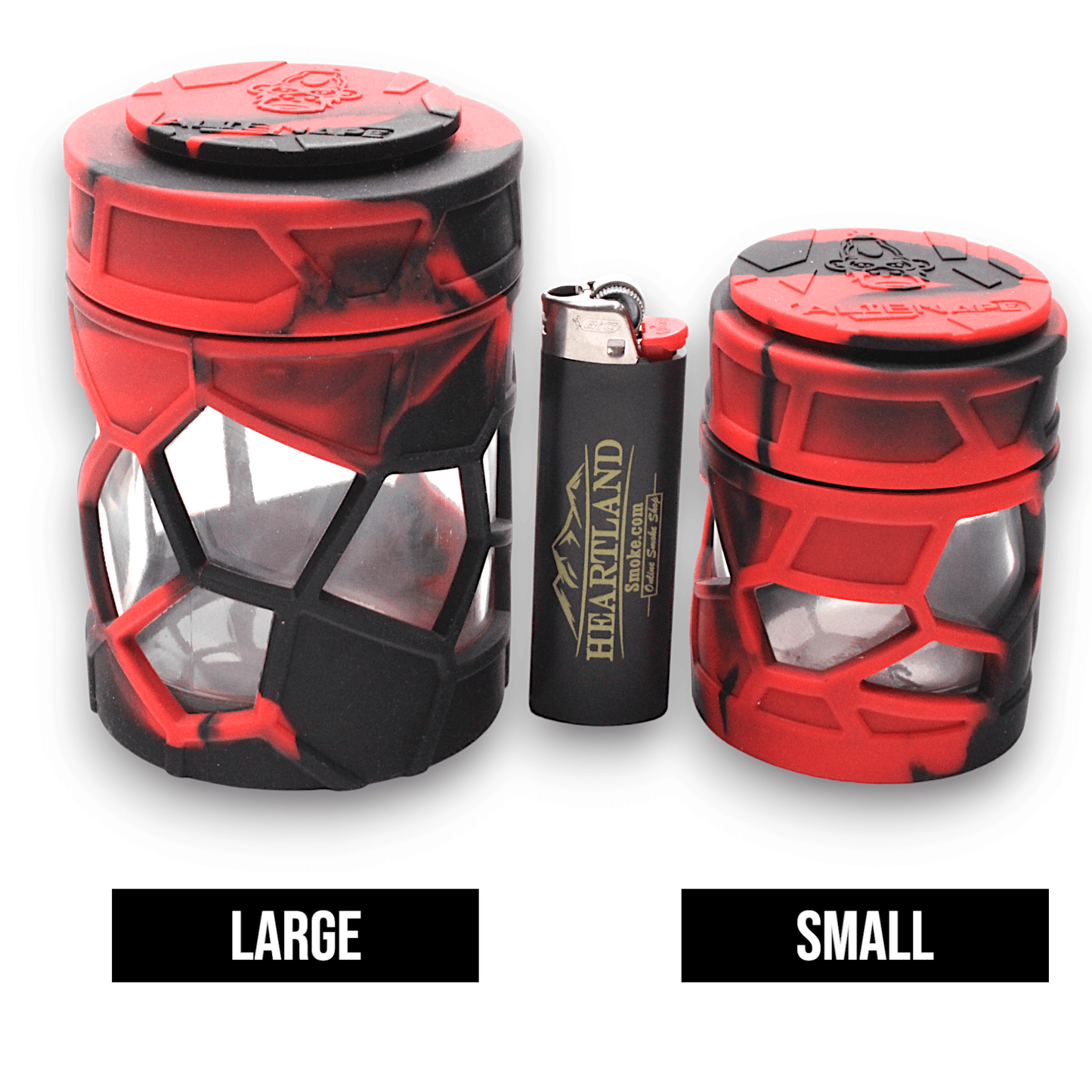 Space King Alien Ape Silicone Glass Storage Jar Child Resistant Lid